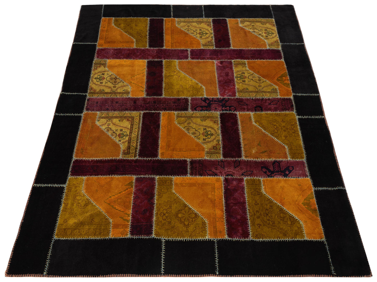 Patchwork Multi 9.4x12 Hand Knotted Rug