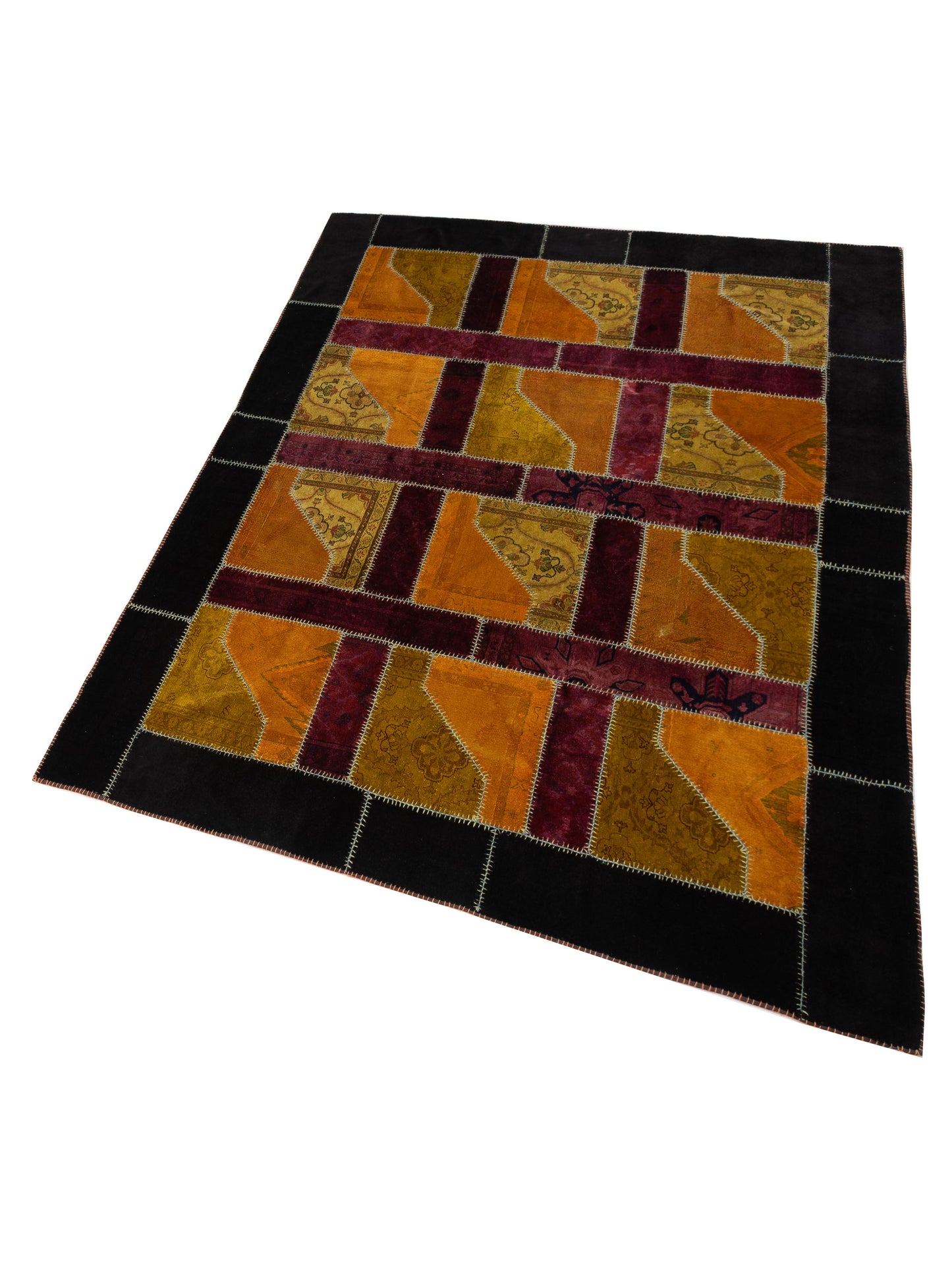 Patchwork Multi 9.4x12 Hand Knotted Rug