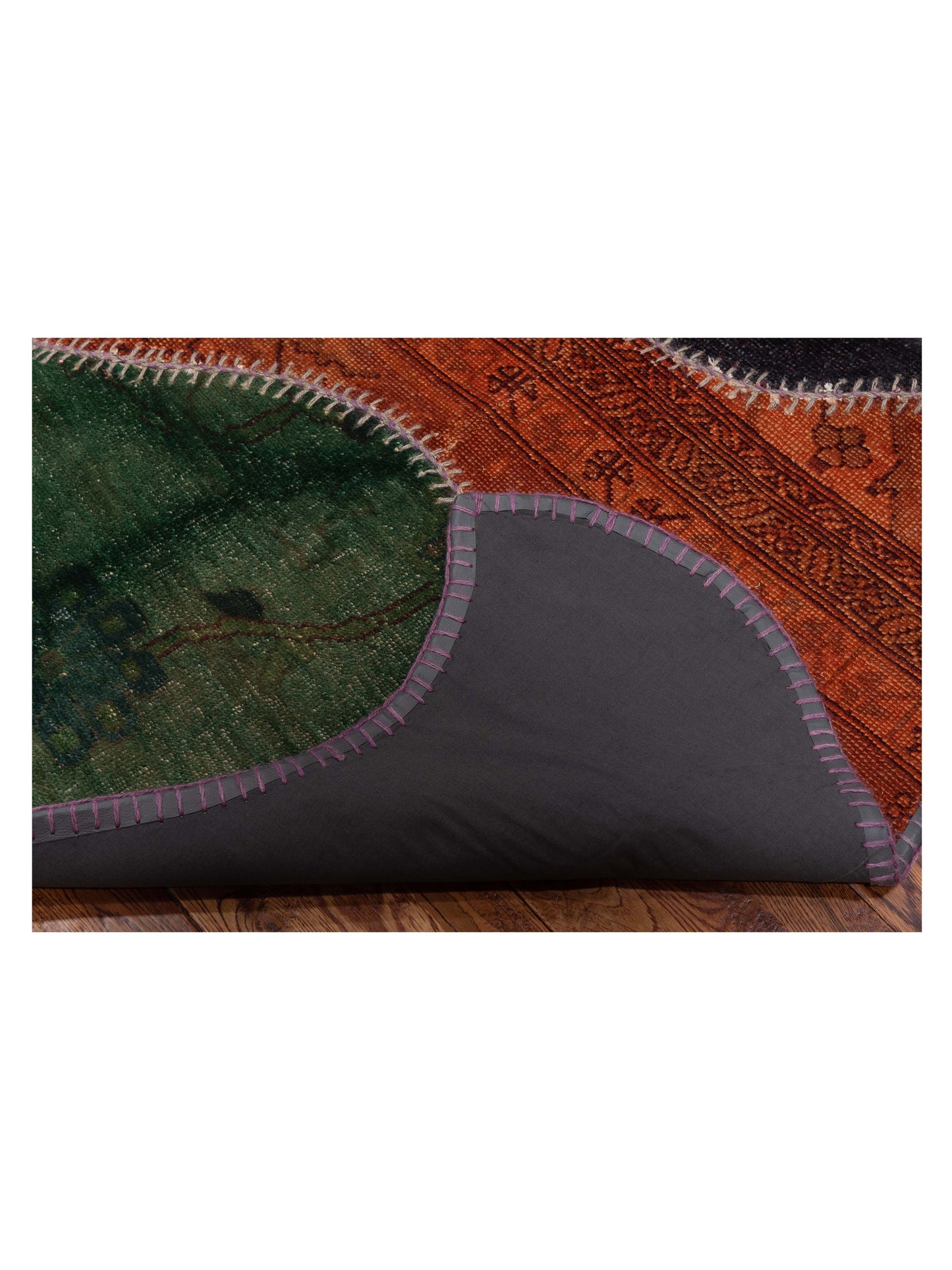 Patchwork Multi 7.3x8.8 Hand Knotted Rug