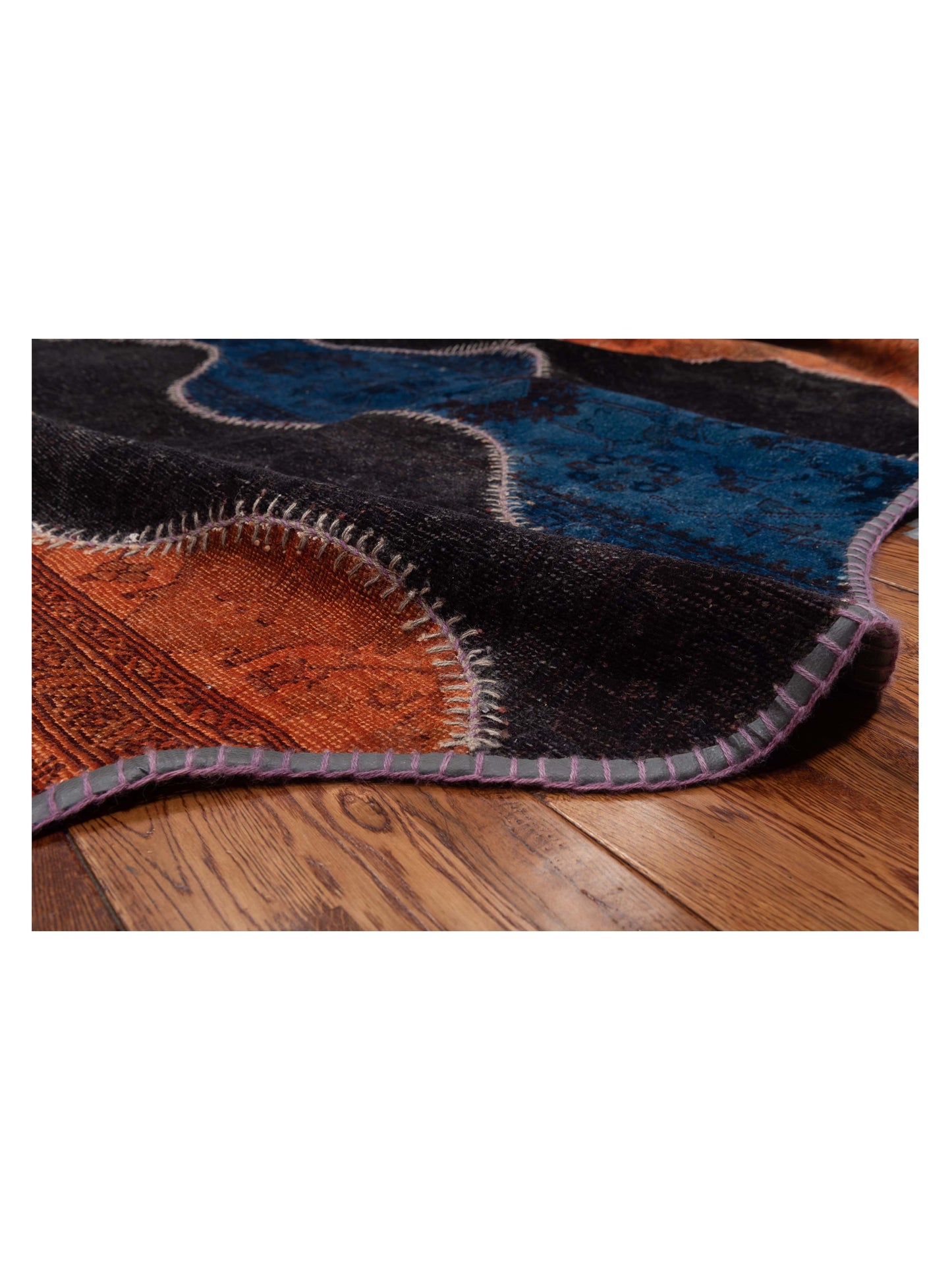 Patchwork Multi 7.3x8.8 Hand Knotted Rug