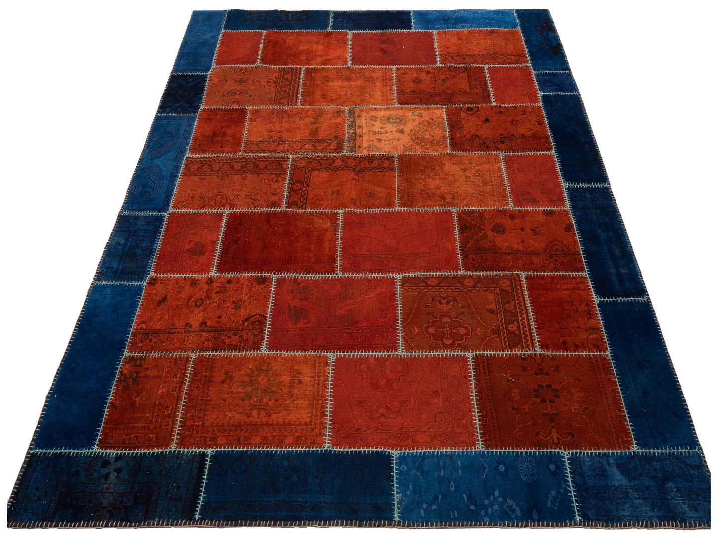 Patchwork Multi 8.7x11.1 Hand Knotted Rug