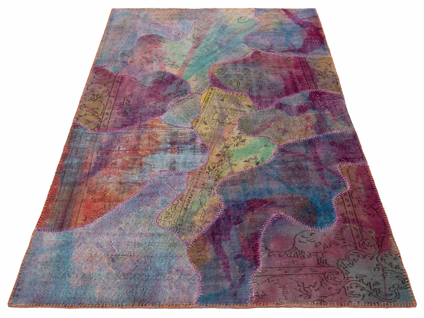 Patchwork Multi 6.6x9.9 Hand Knotted Rug