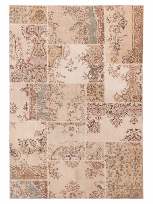 Pasha Turkish Vestige Patchwork  Beige  Contemporary