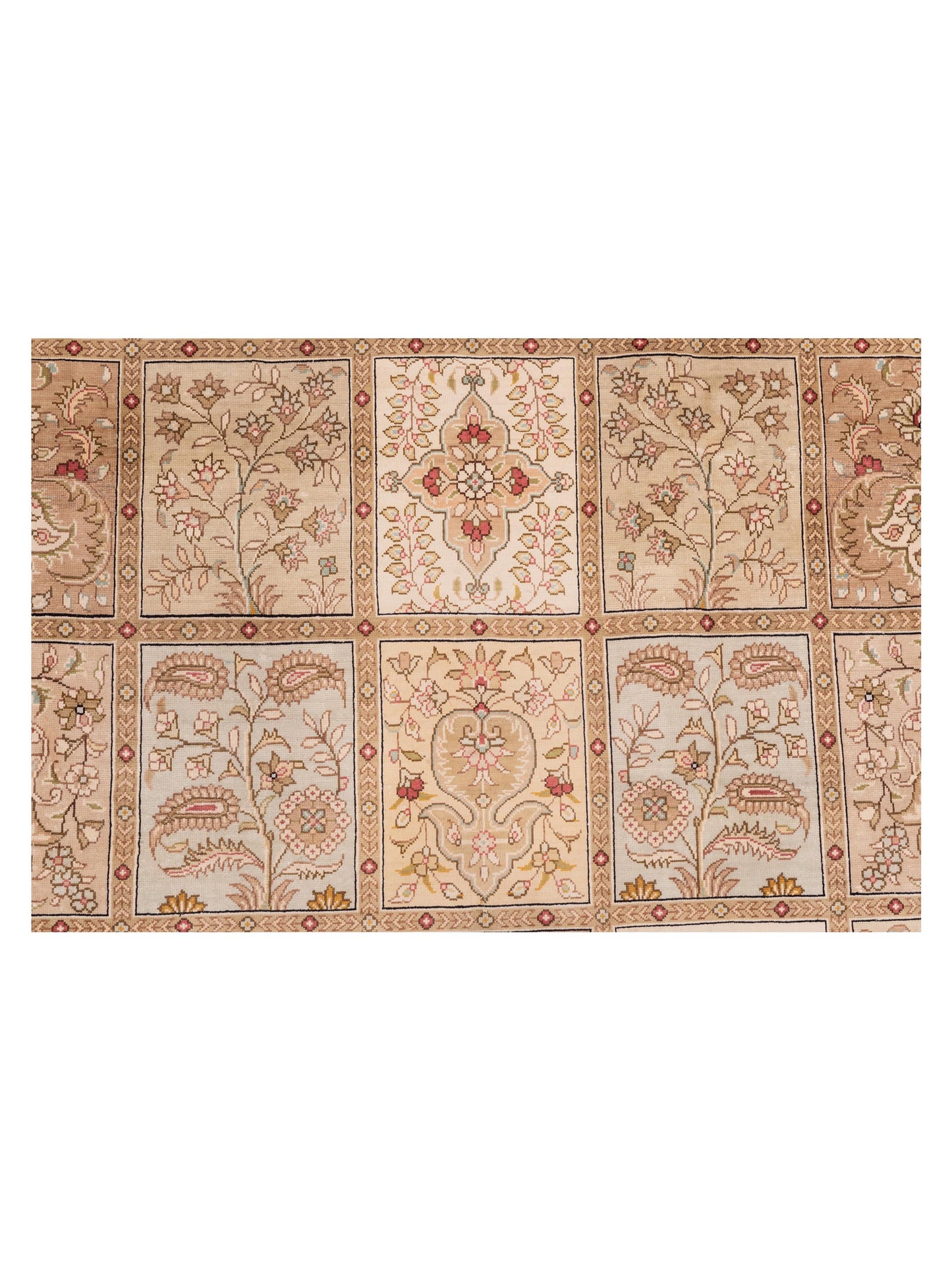 Pure Silk Multi 4.10x8 Hand Knotted Rug
