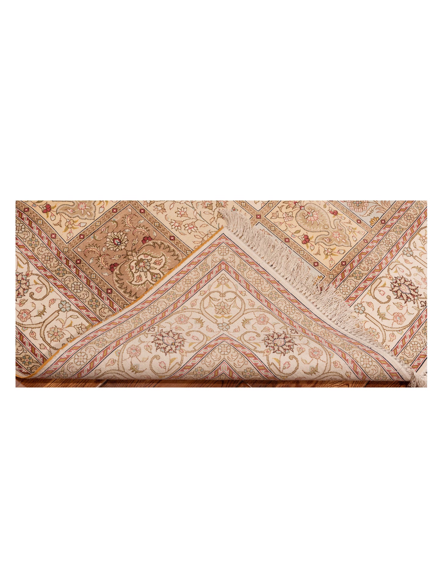 Pure Silk Multi 4.10x8 Hand Knotted Rug