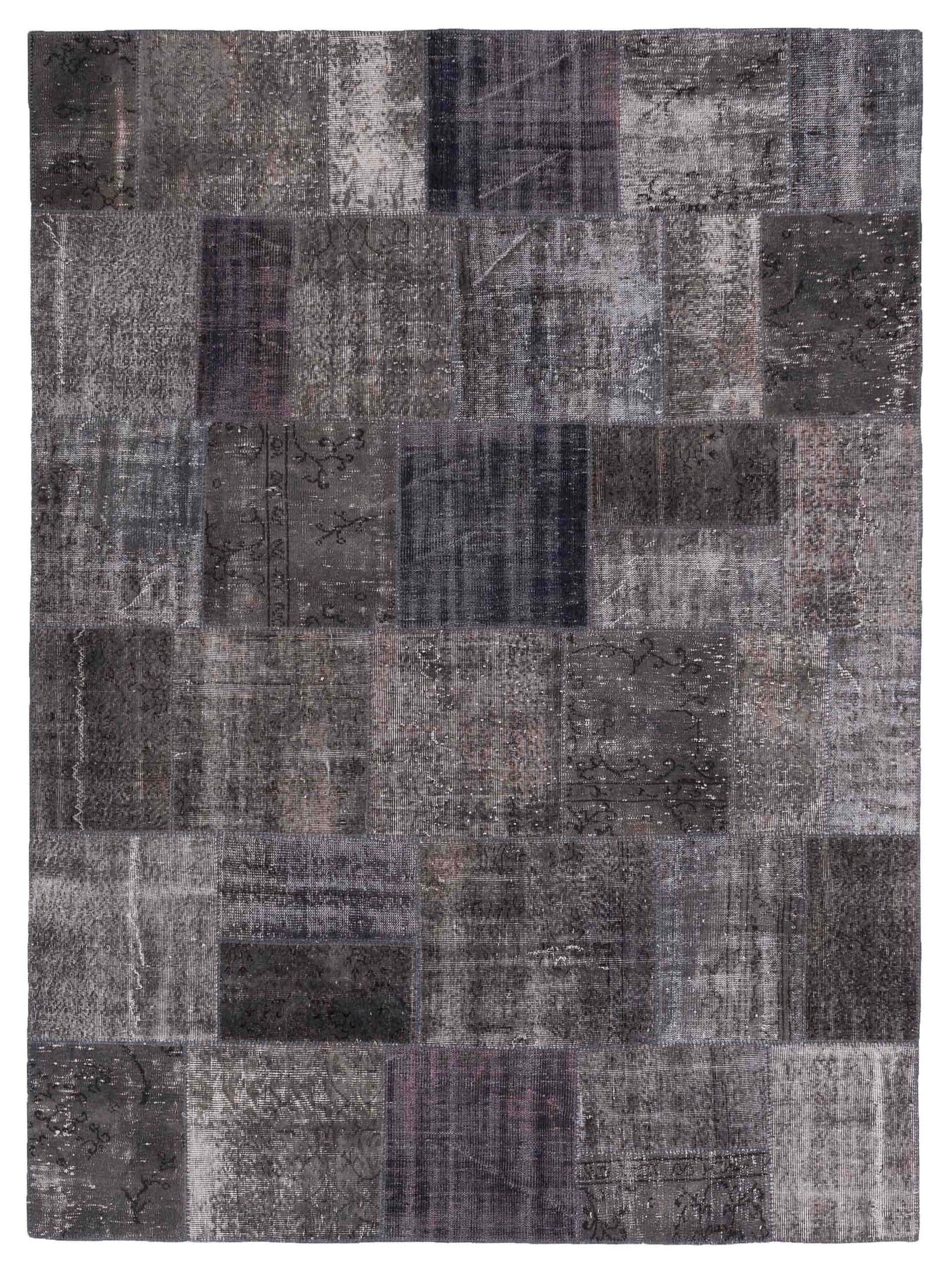 Pasha Turkish Vestige Patchwork  Dark Gray  Contemporary