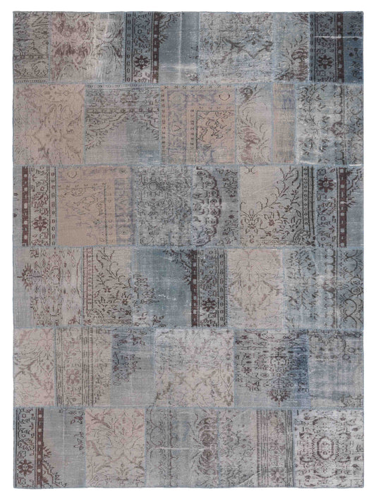 Pasha Turkish Vestige Patchwork  Blue  Contemporary
