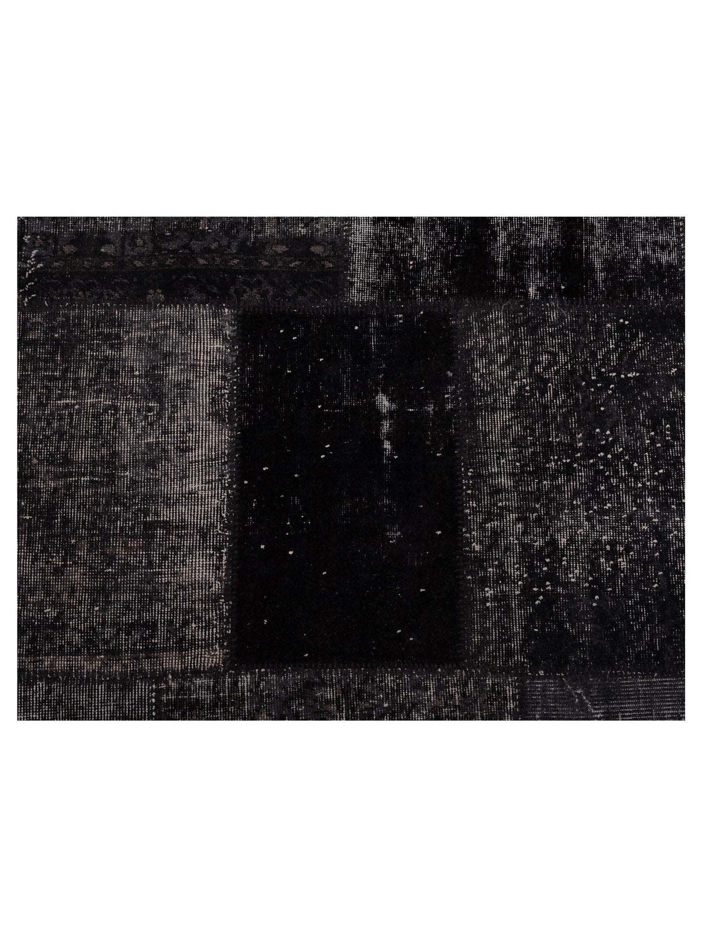 Patchwork Charcoal 8.2x10.2 Hand Knotted Rug