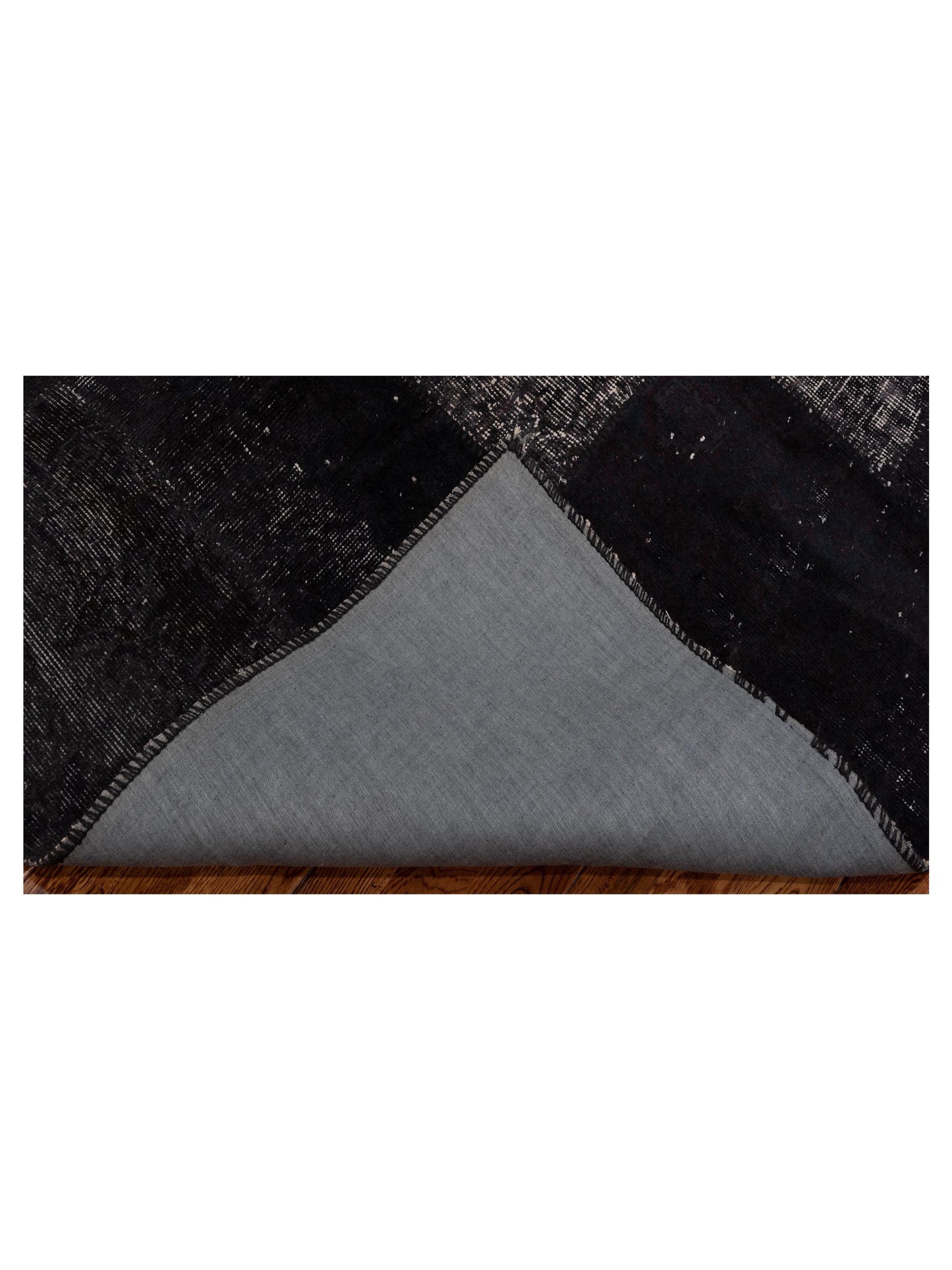 Patchwork Charcoal 8.2x10.2 Hand Knotted Rug