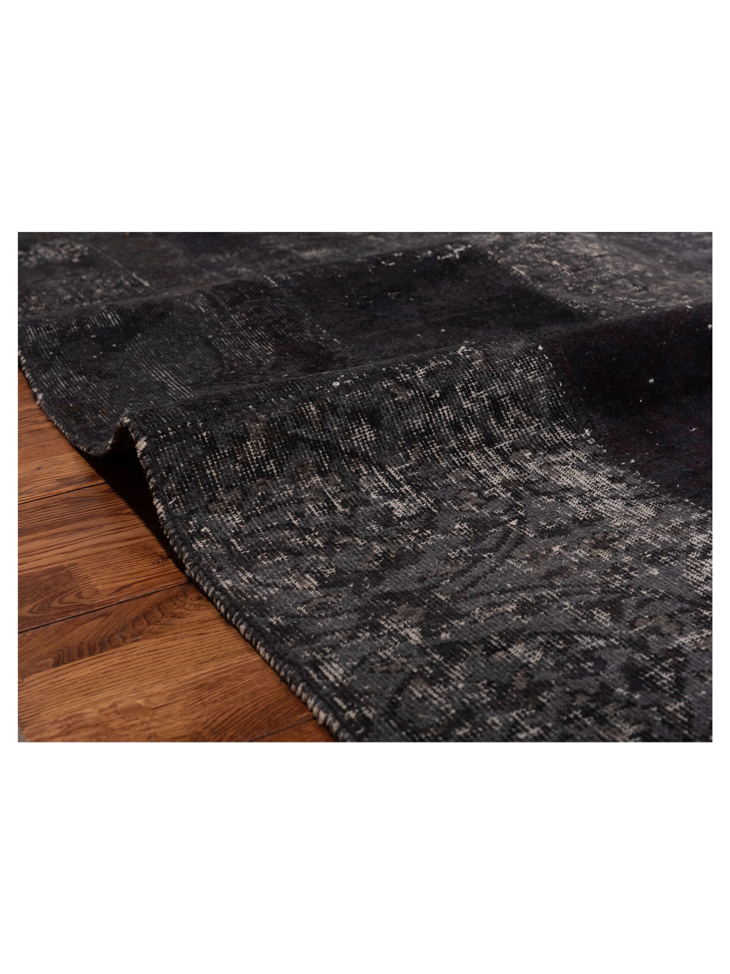 Patchwork Charcoal 8.2x10.2 Hand Knotted Rug
