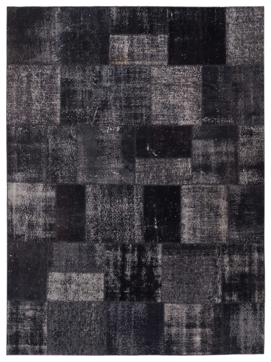 Pasha Turkish Vestige Patchwork  Charcoal  Contemporary