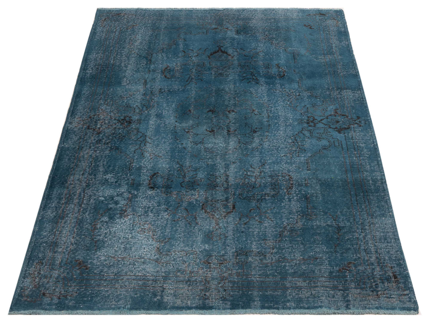 Vintage Blue 5.1x8.6 Hand Knotted Rug