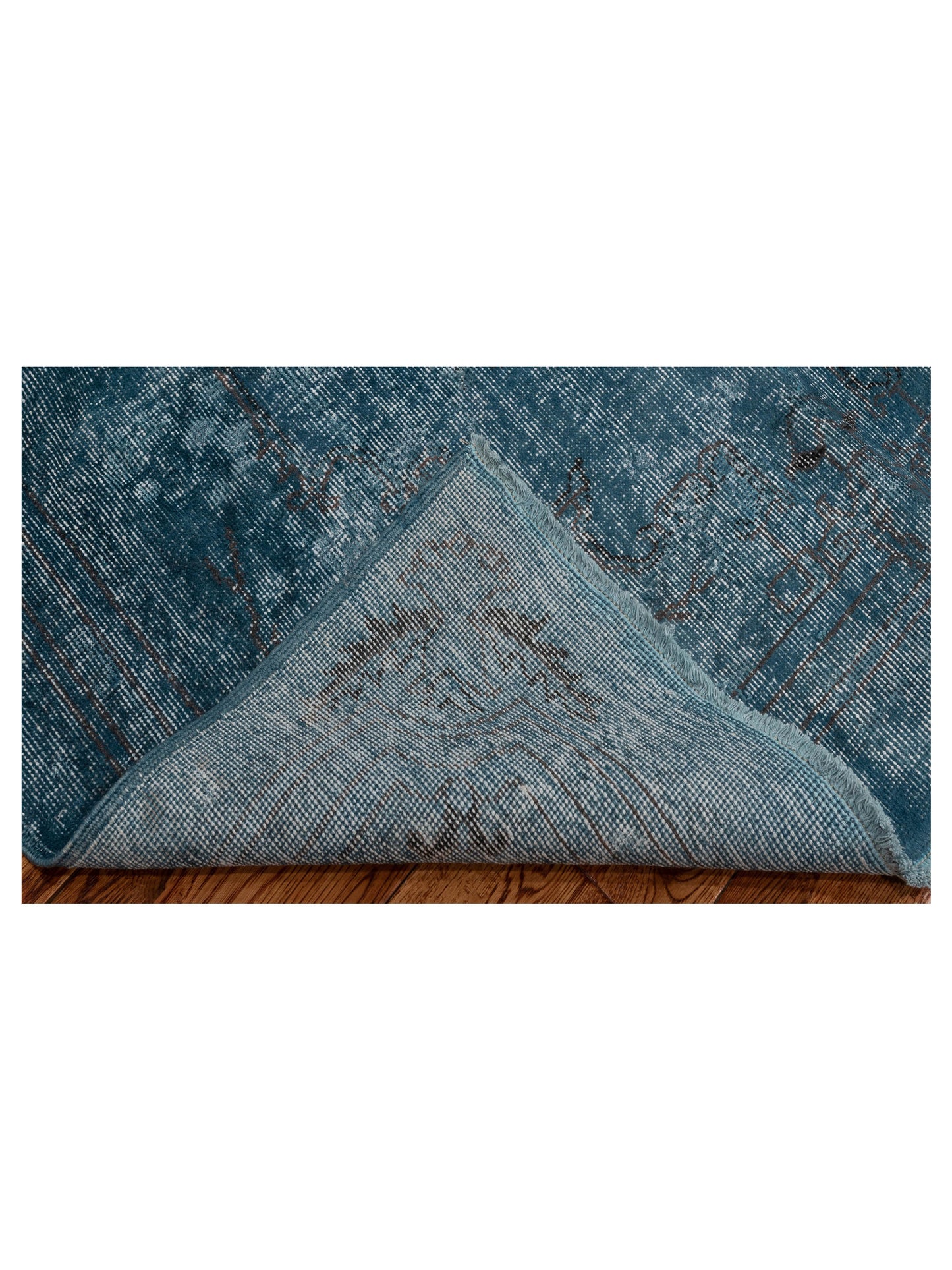 Vintage Blue 5.1x8.6 Hand Knotted Rug