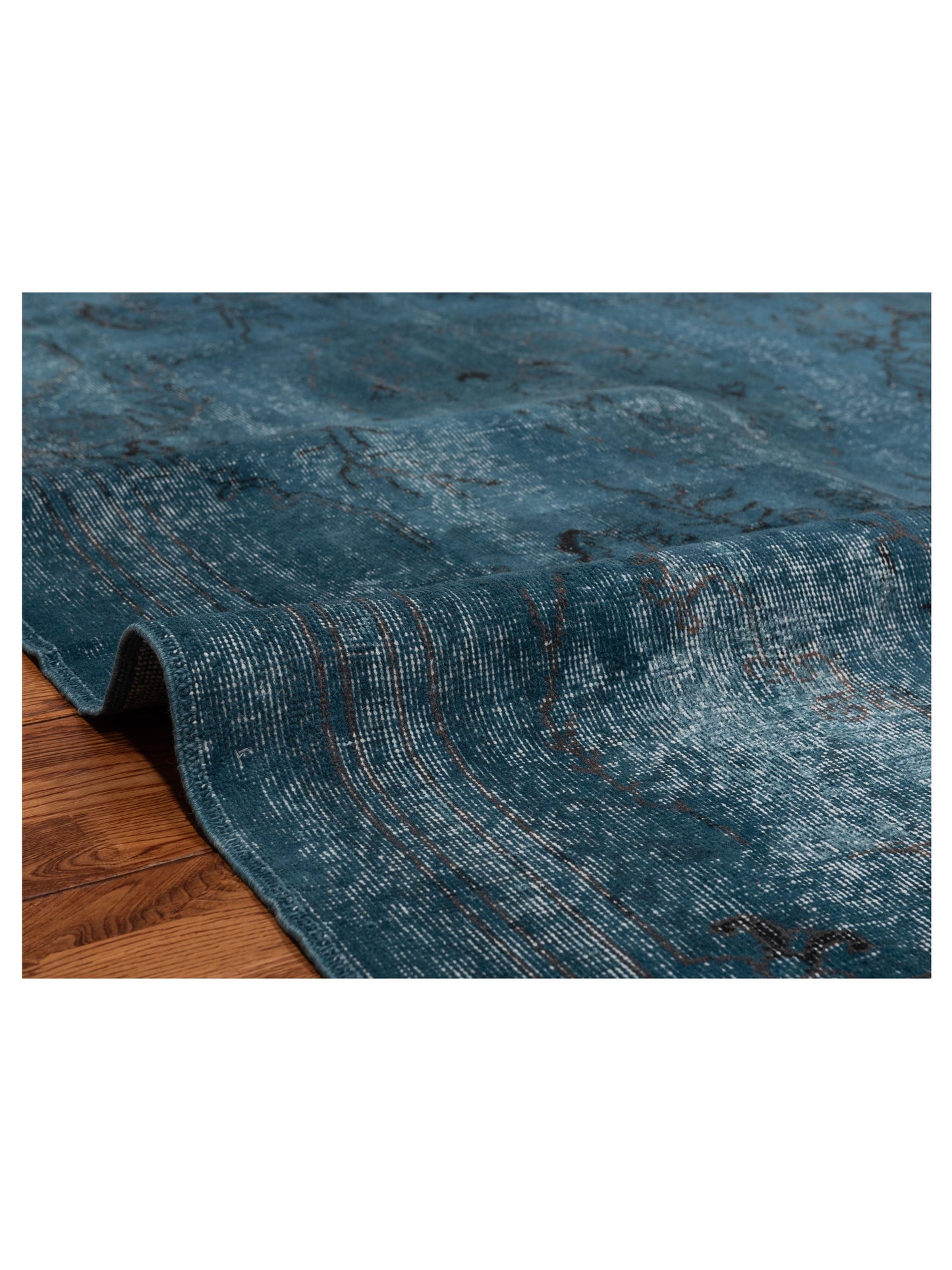 Vintage Blue 5.1x8.6 Hand Knotted Rug