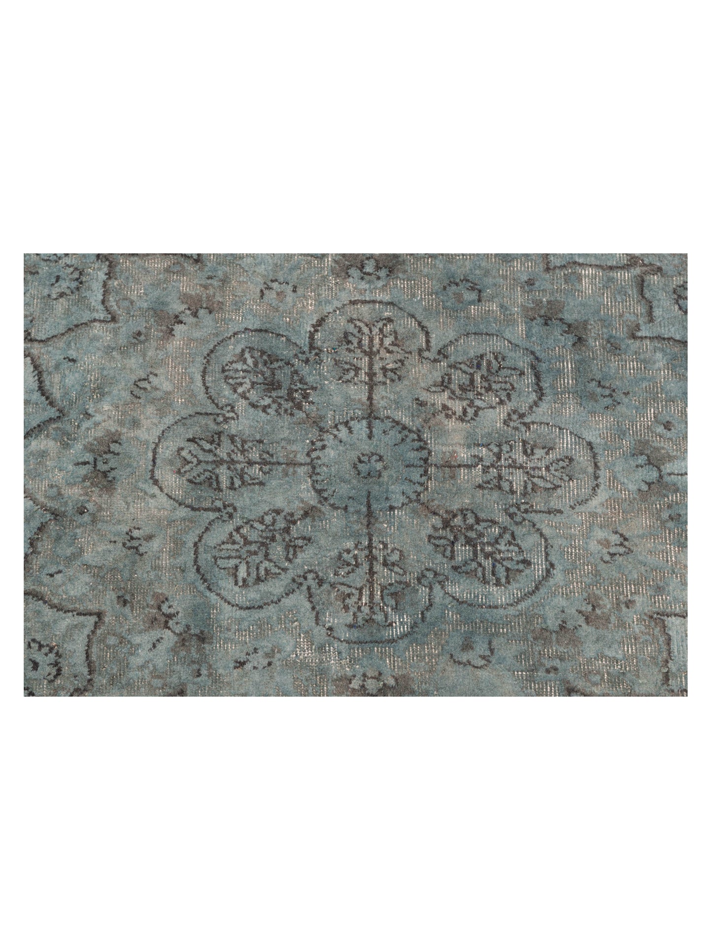 Vintage Blue 6.10x9.5 Hand Knotted Rug