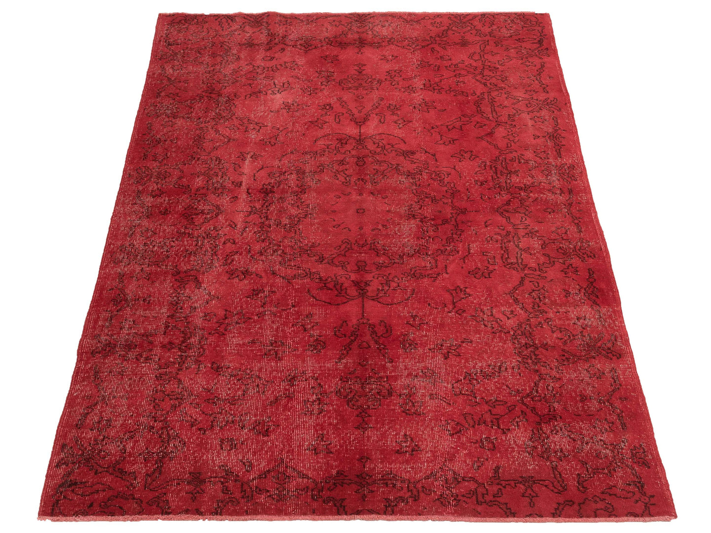 Vintage Red 5.3x8.1 Hand Knotted Rug