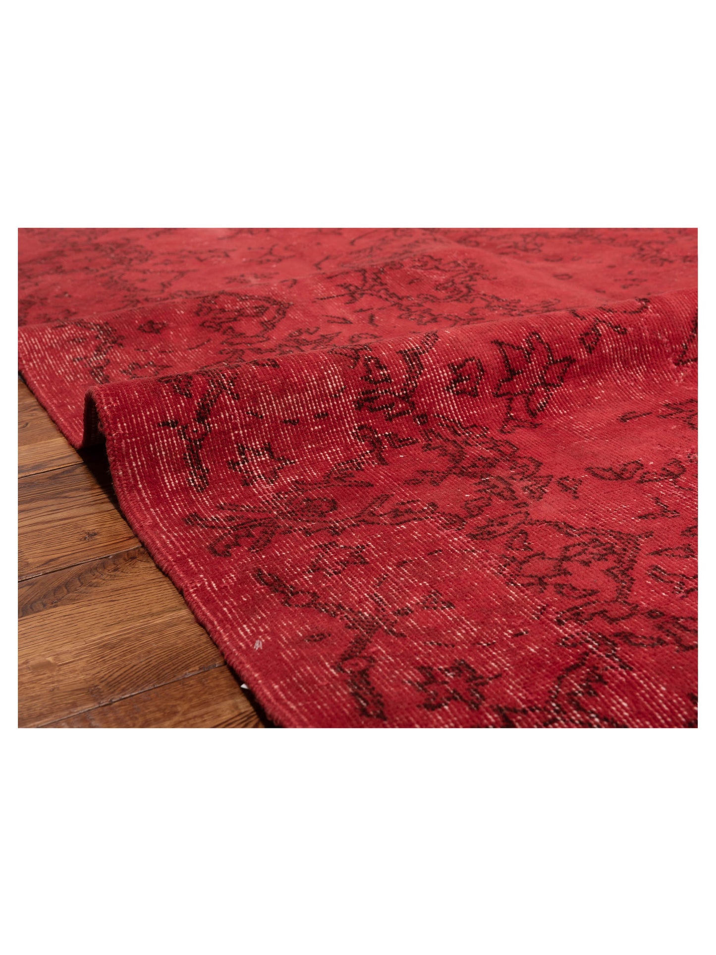 Vintage Red 5.3x8.1 Hand Knotted Rug