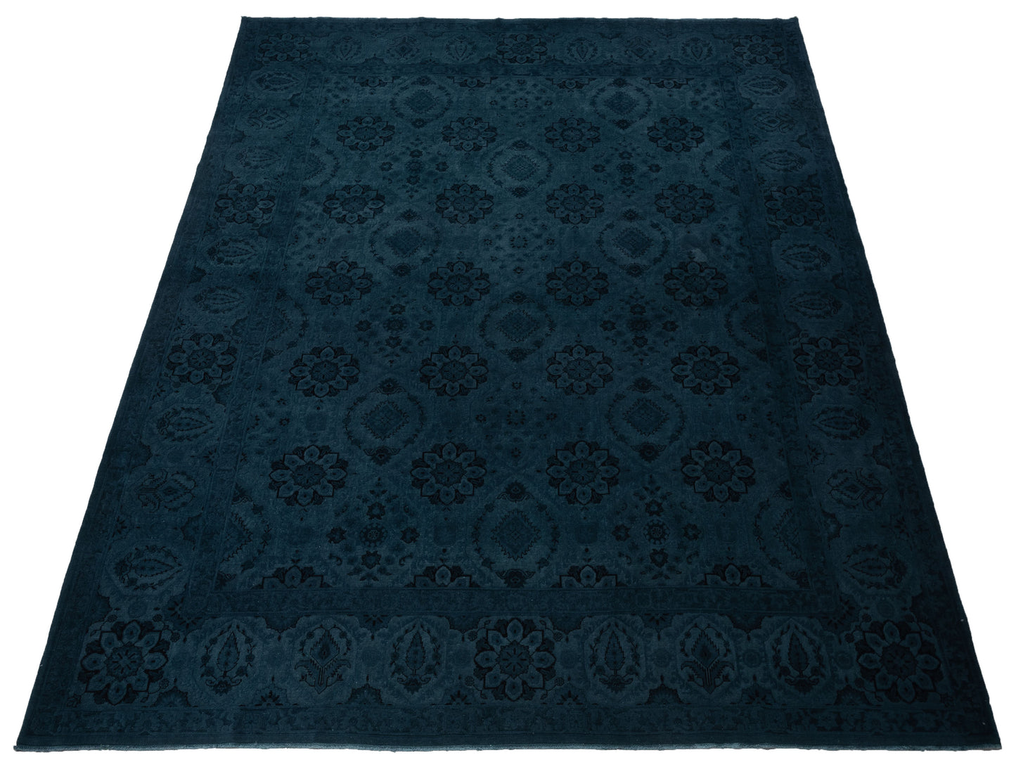 Vintage Indigo 12.7x15.3 Hand Knotted Rug