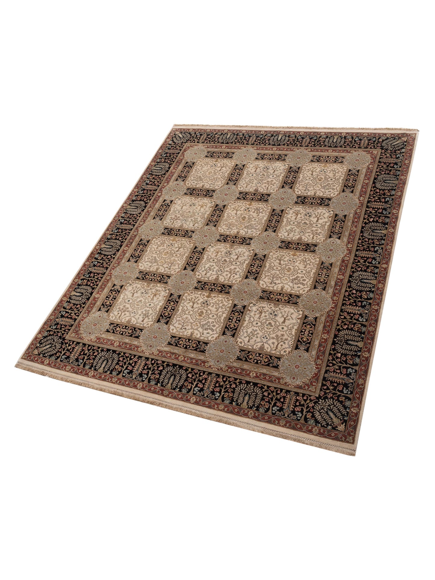 Imperen Ivory Black 8.2x10 Hand Knotted Rug