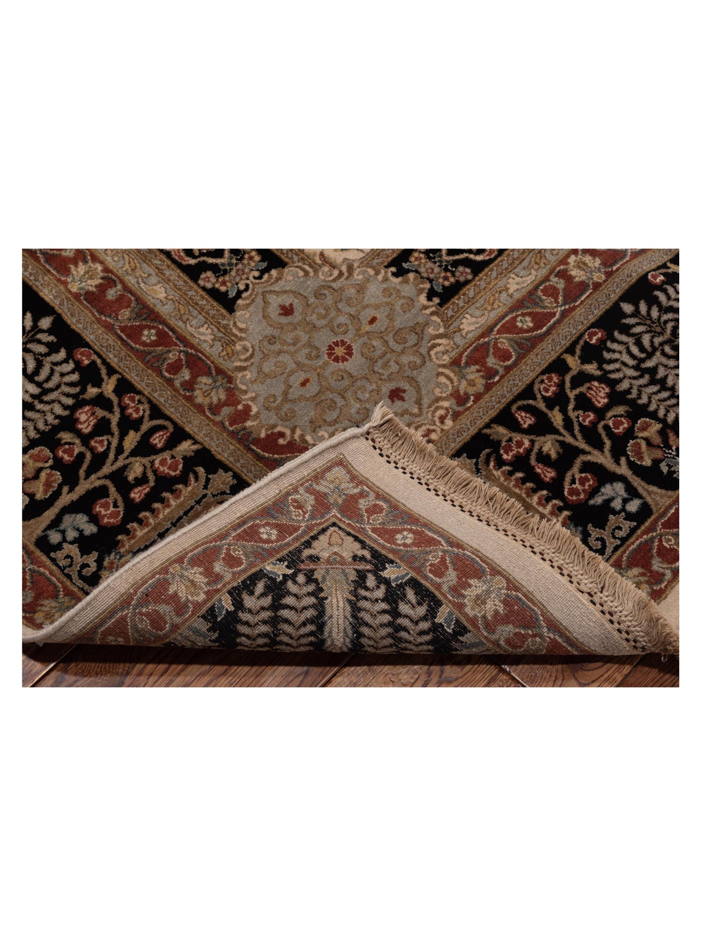 Imperen Ivory Black 8.2x10 Hand Knotted Rug