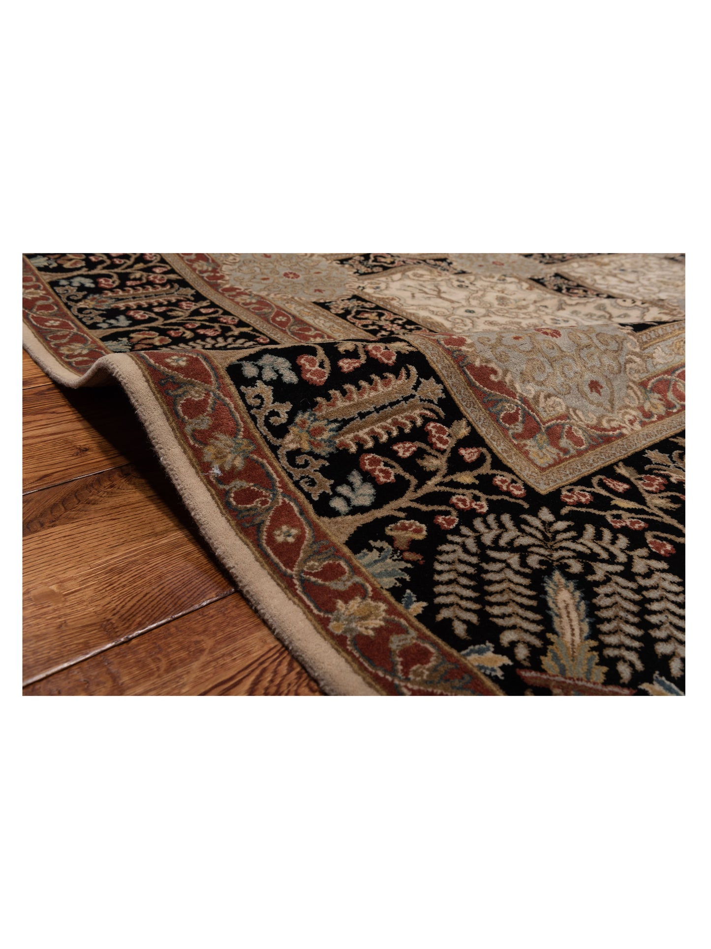 Imperen Ivory Black 8.2x10 Hand Knotted Rug