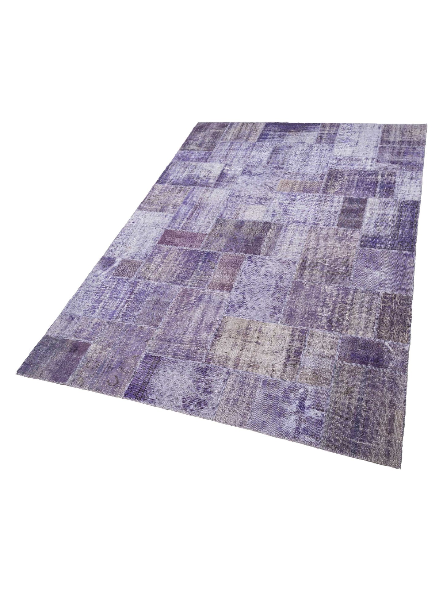 Patchwork Purple 9.11x13.10 Hand Knotted Rug