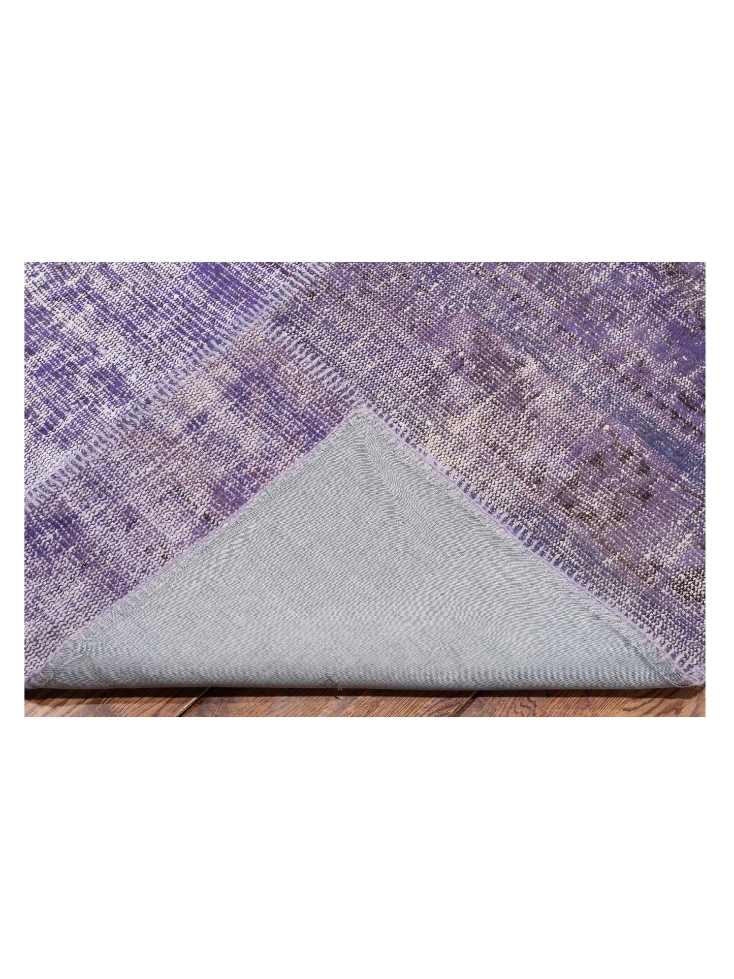 Patchwork Purple 9.11x13.10 Hand Knotted Rug