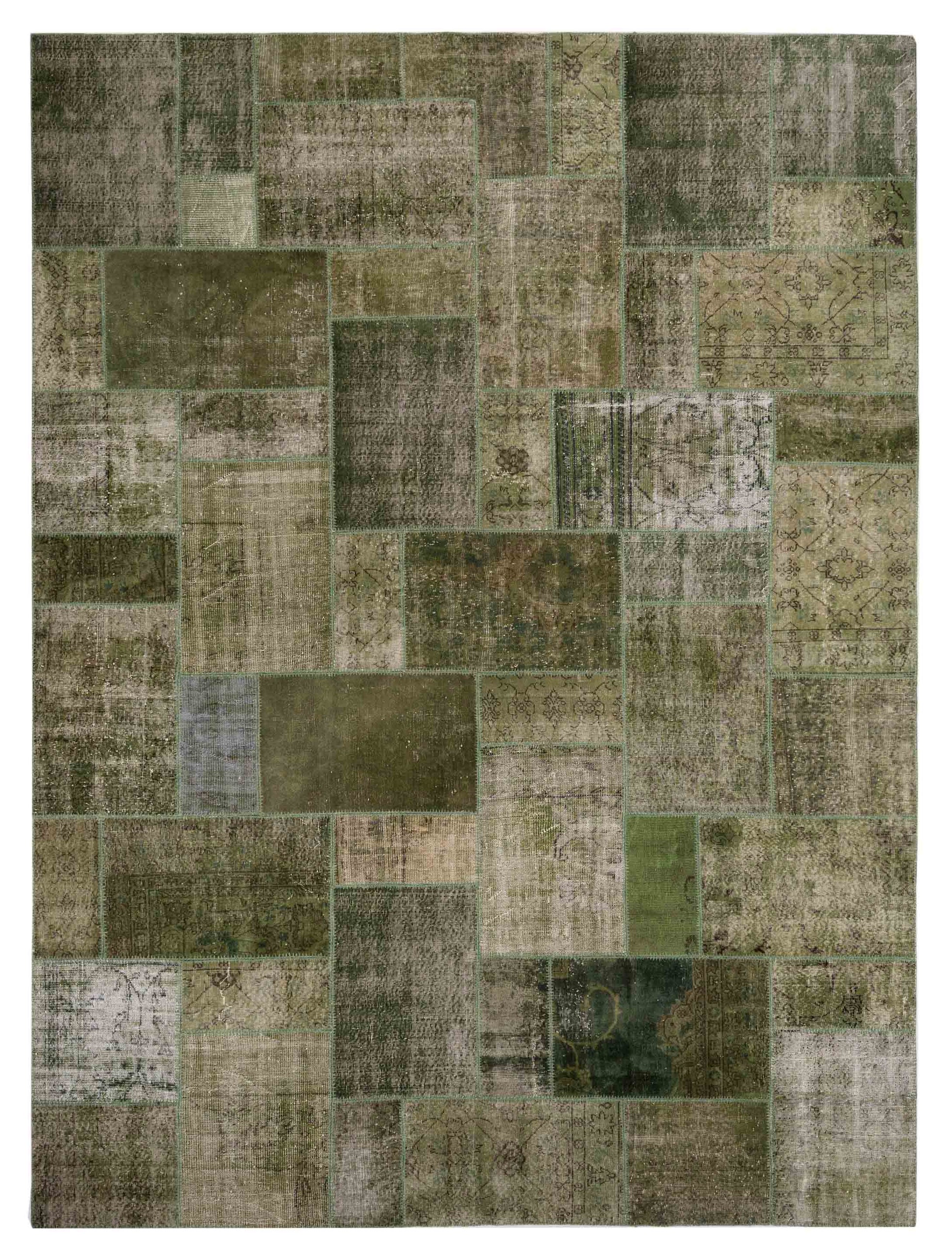 Pasha Turkish Vestige Patchwork  Green  Contemporary