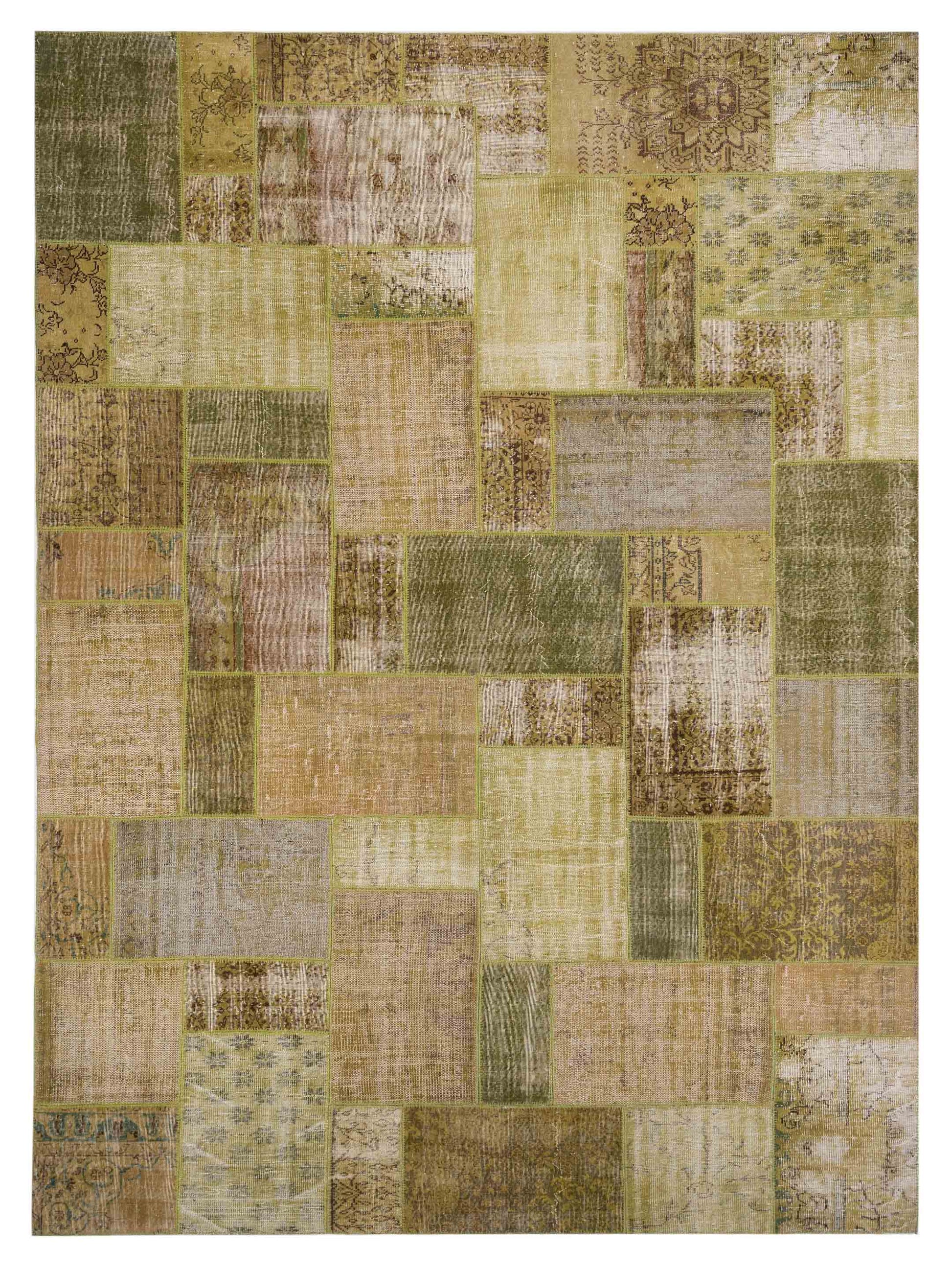 Pasha Turkish Vestige Patchwork  Green  Contemporary