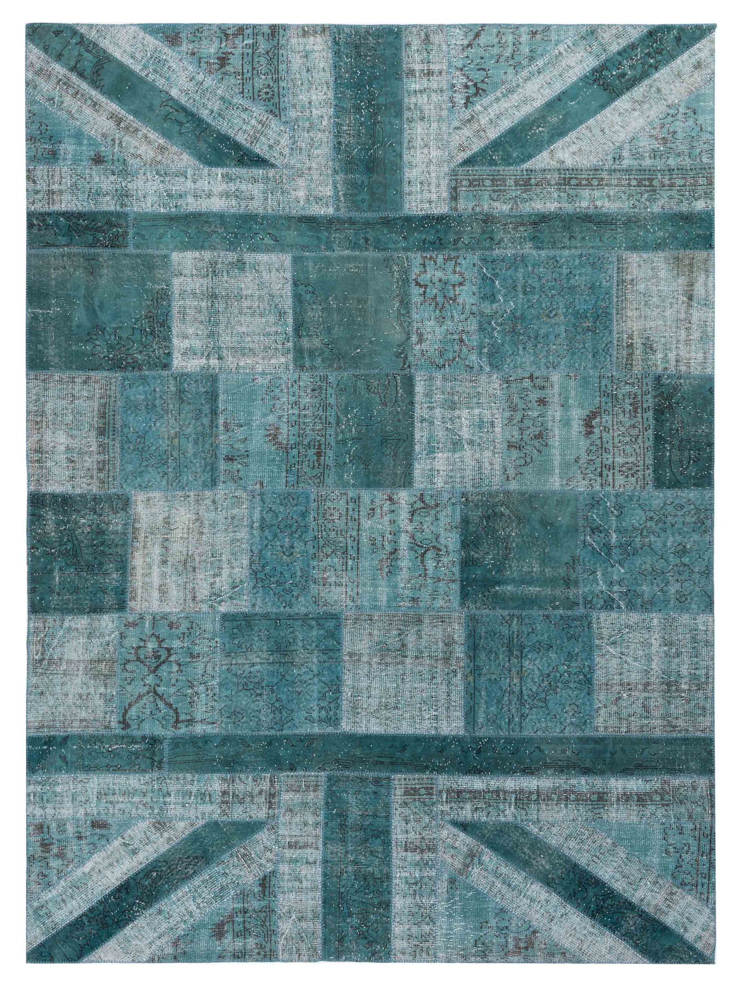 Pasha Turkish Vestige Patchwork  Blue  Contemporary