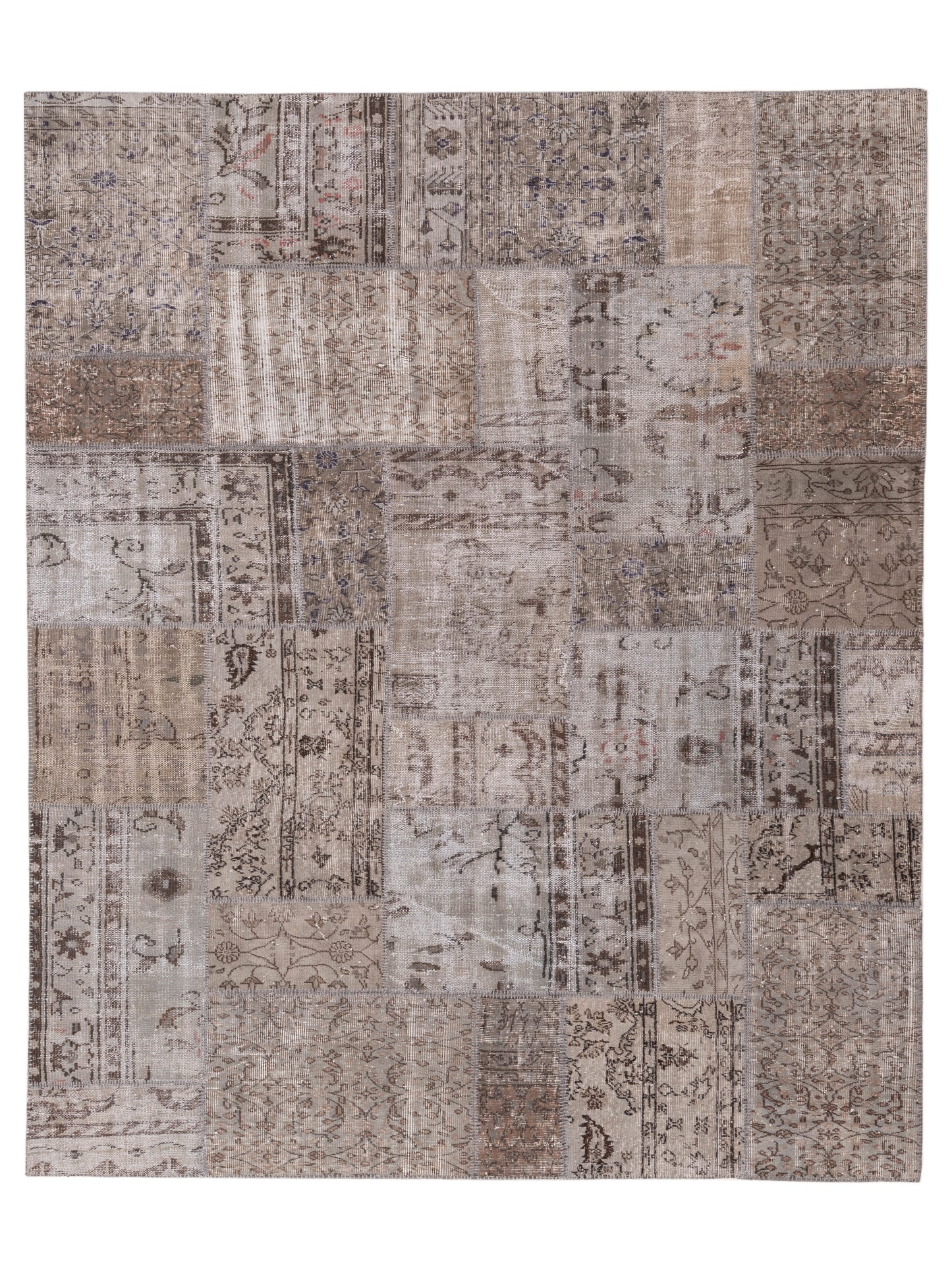 Pasha Turkish Vestige Patchwork  Light Gray  Contemporary