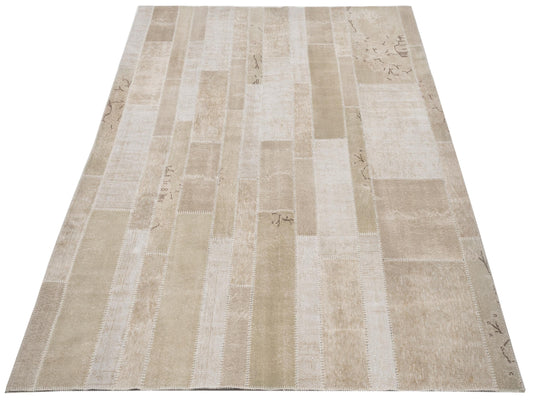 Patchwork Natural 8.4x9.11 Hand Knotted Rug