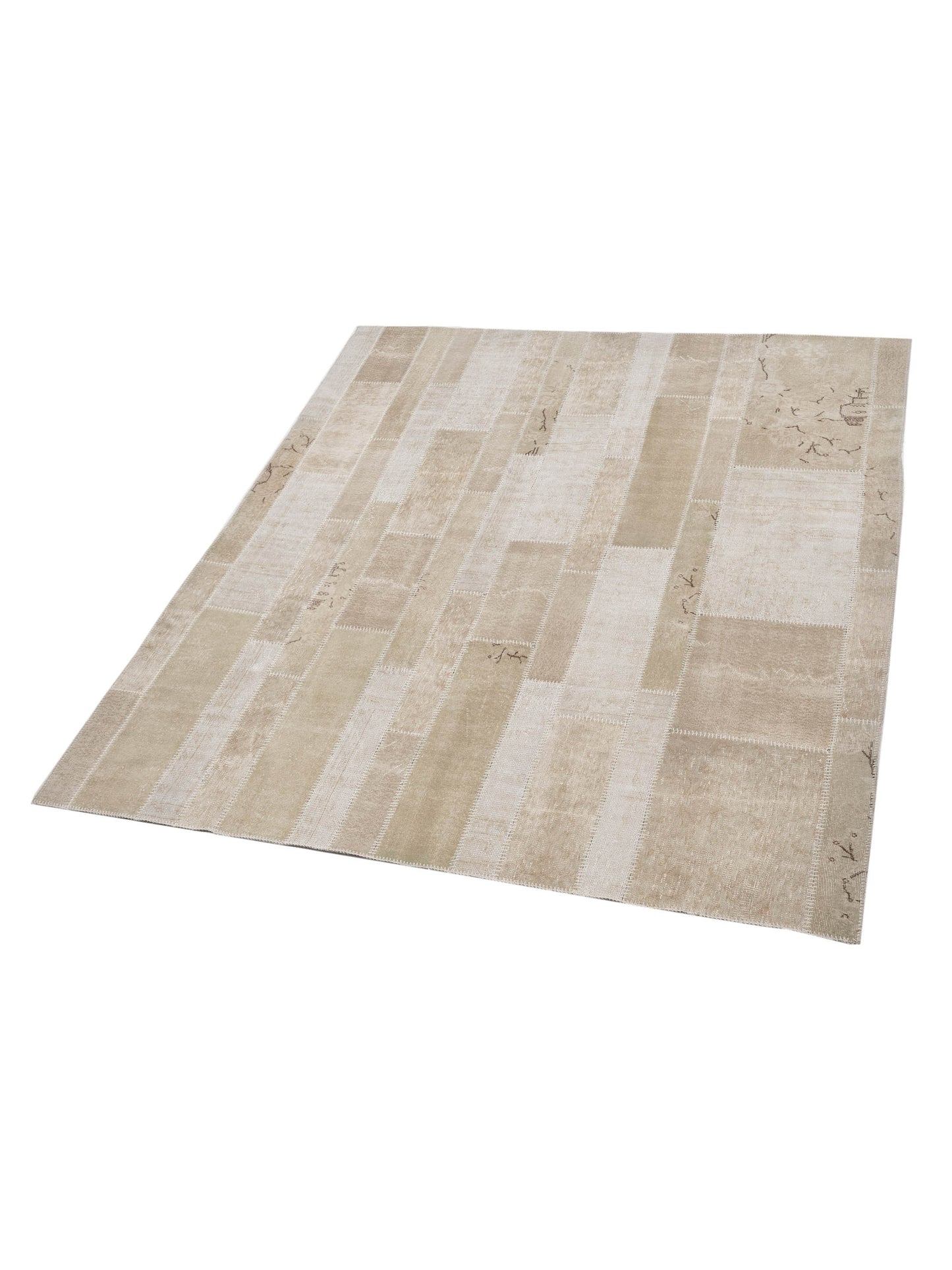 Patchwork Natural 8.4x9.11 Hand Knotted Rug