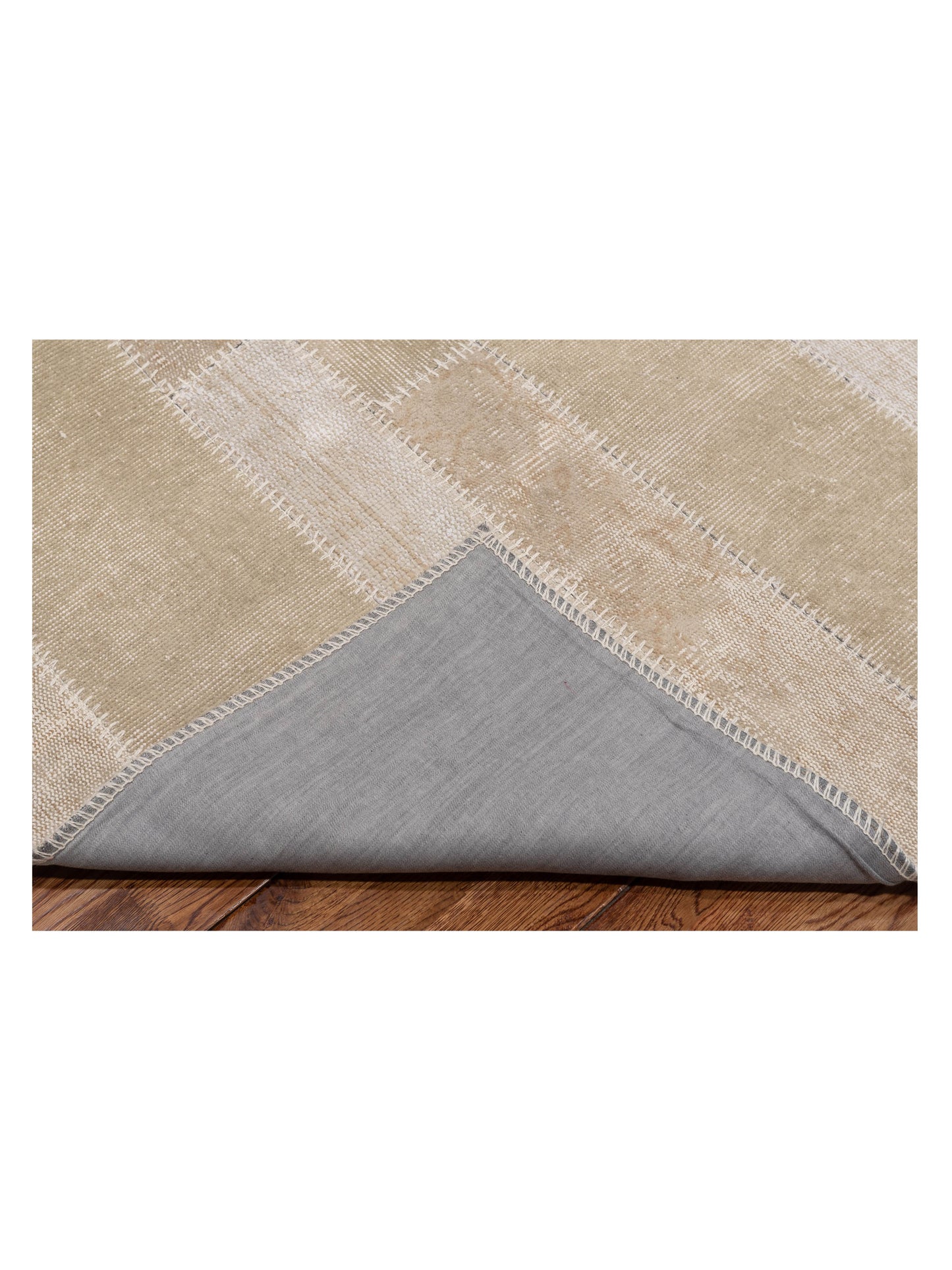 Patchwork Natural 8.4x9.11 Hand Knotted Rug