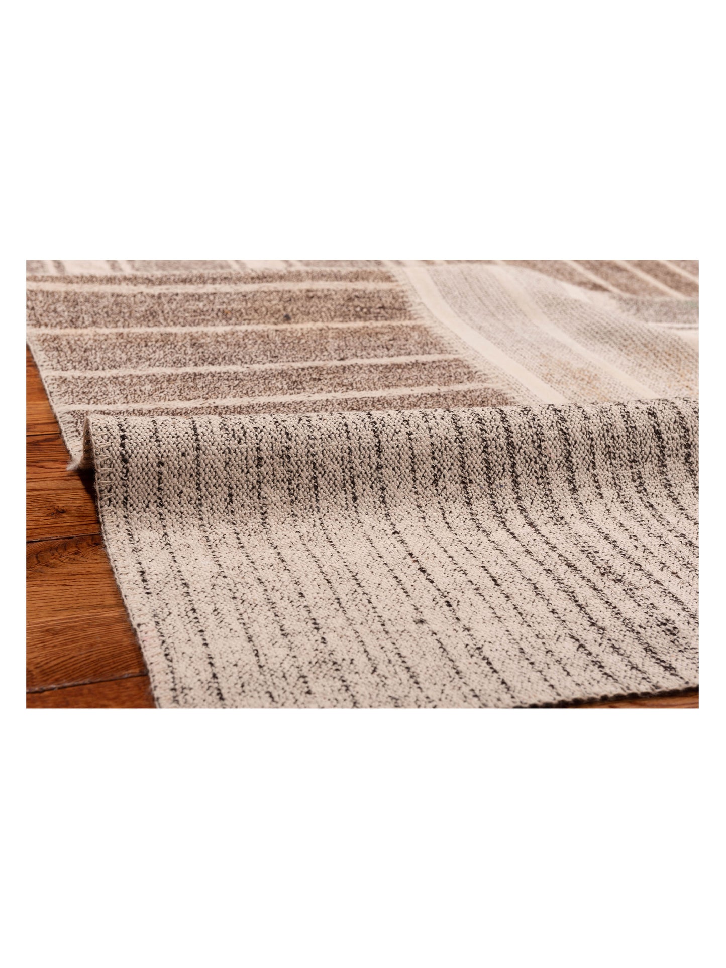 Patchwork Ivory Brown 8.3x11.6 Hand Knotted Rug