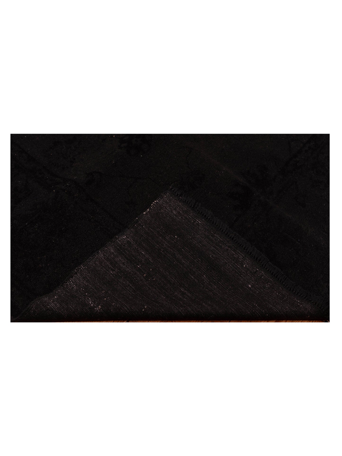 Vintage Black 7.2x10.3 Hand Knotted Rug