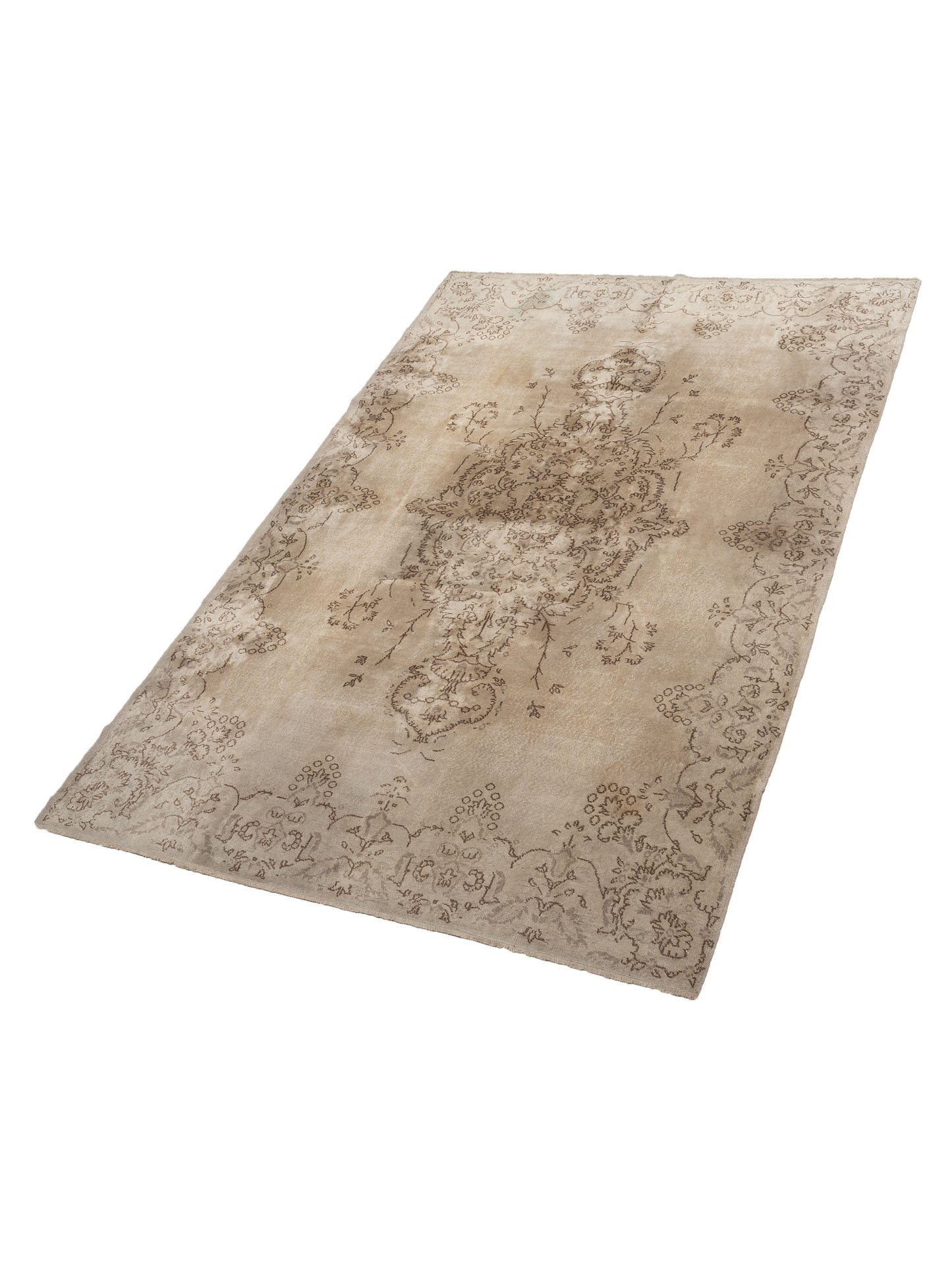 Vintage Silver 7.2x11 Hand Knotted Rug