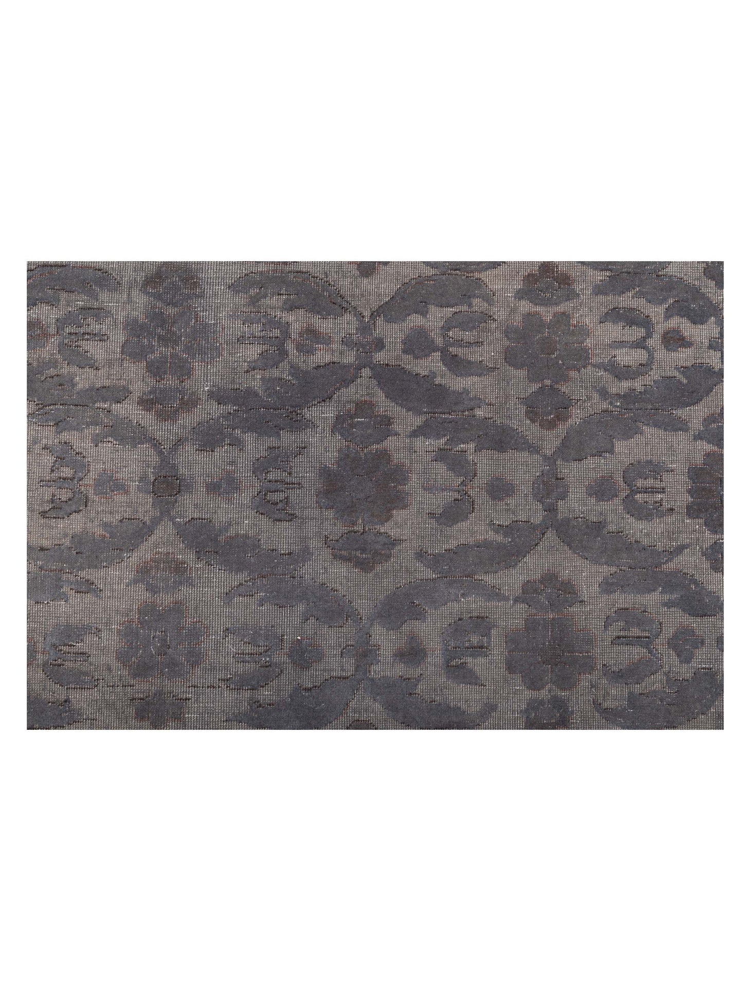 Vintage Gray 9.7x12.2 Hand Knotted Rug