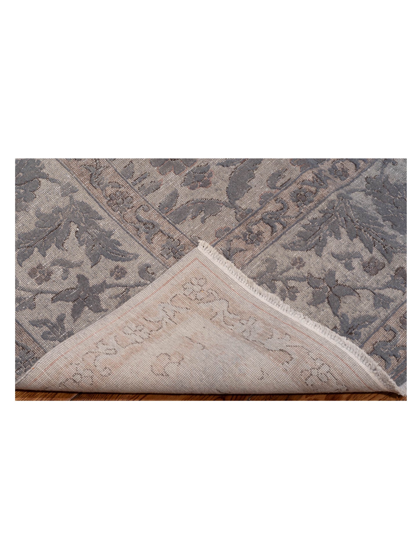 Vintage Gray 9.7x12.2 Hand Knotted Rug