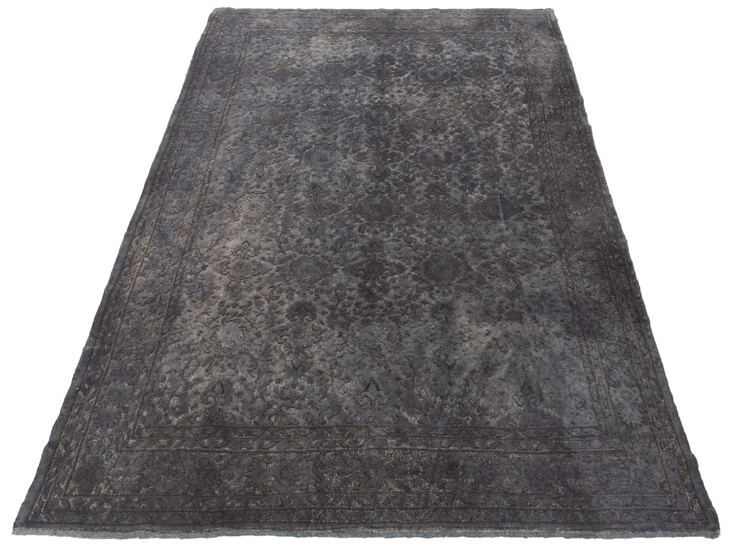 Vintage Gray 7x10.4 Hand Knotted Rug