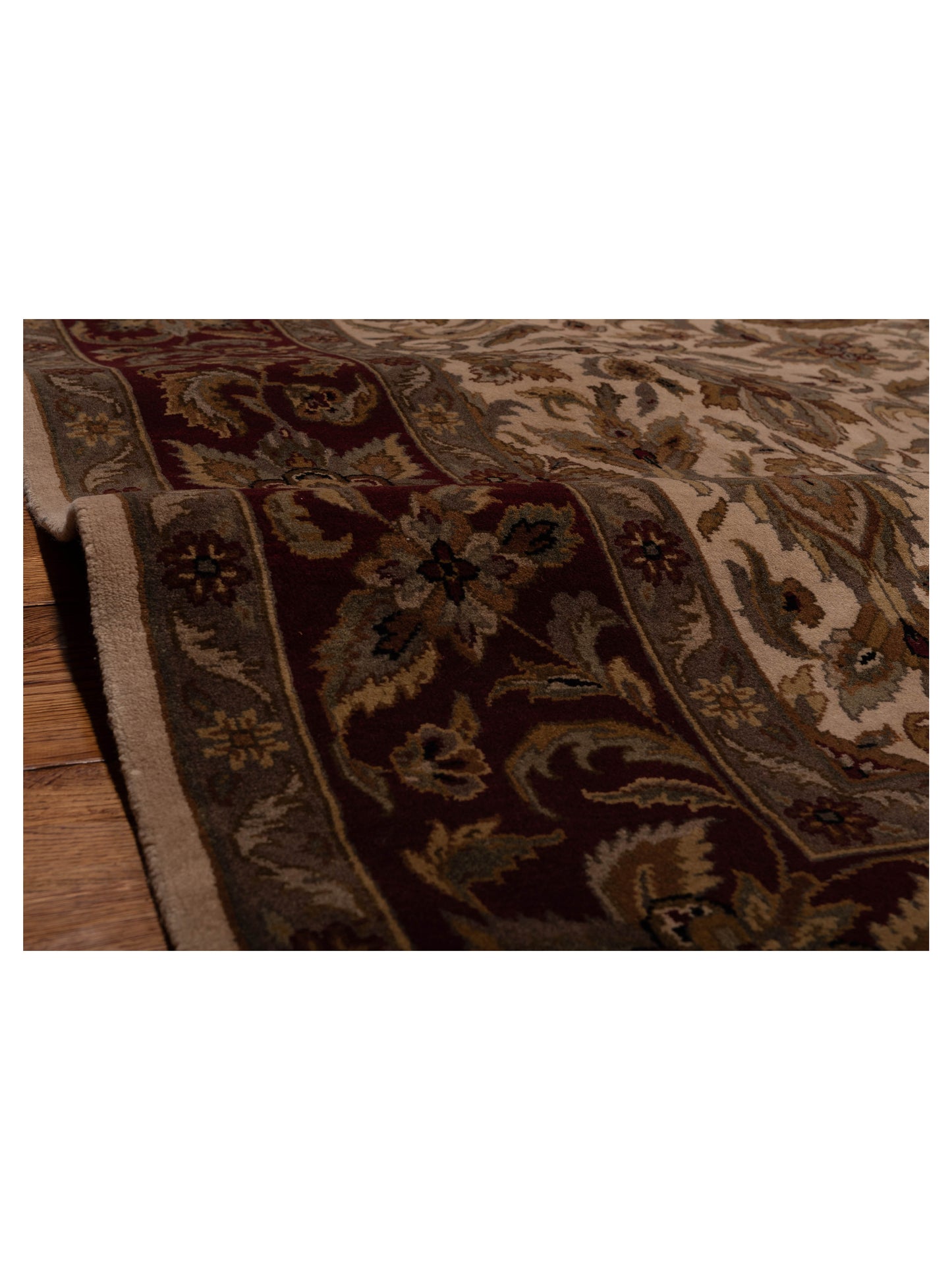Zardun Plum Gold 8x10 Hand Knotted Rug