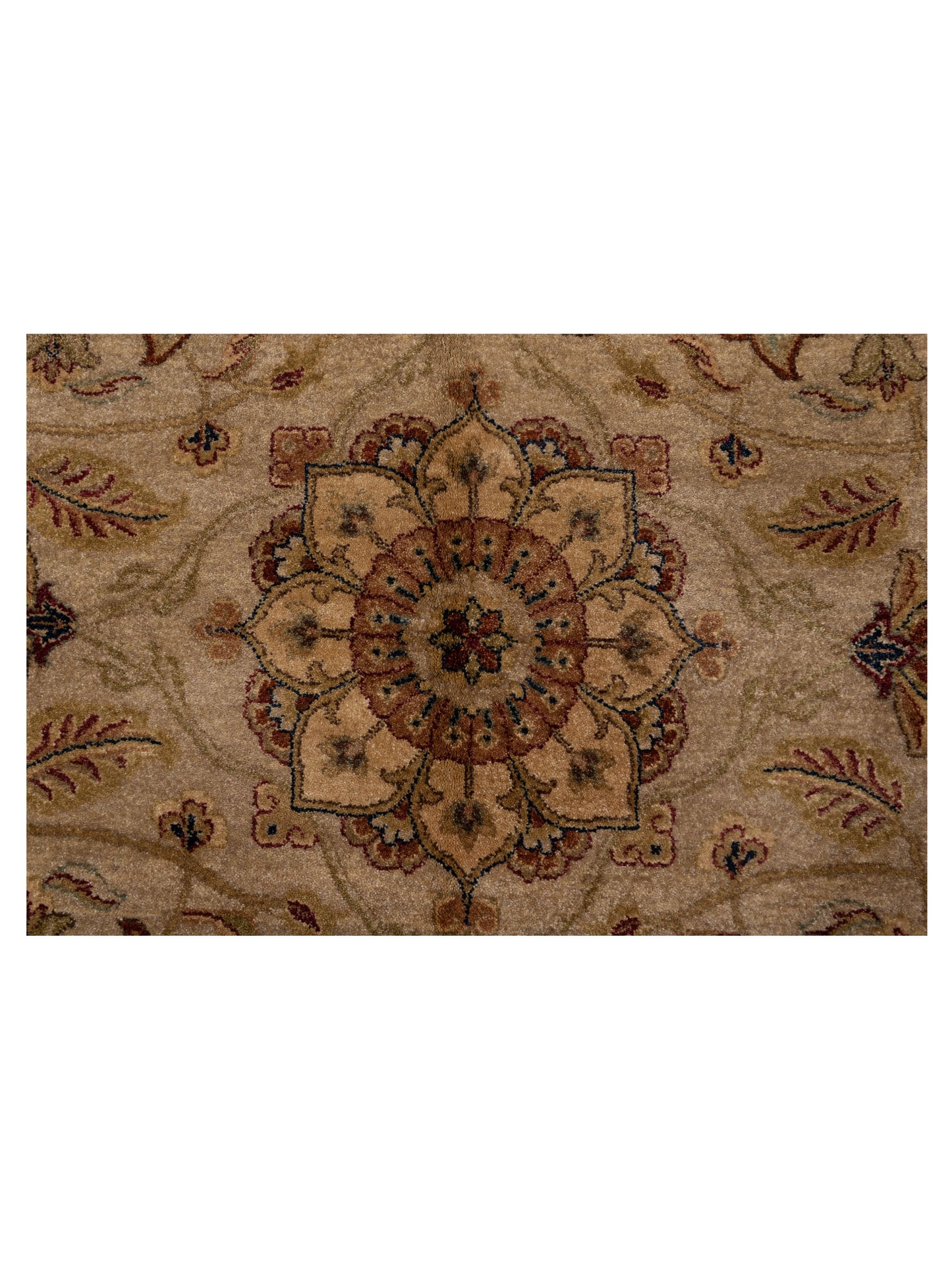 Zardun Beige Rust 8.1x10.2 Hand Knotted Rug