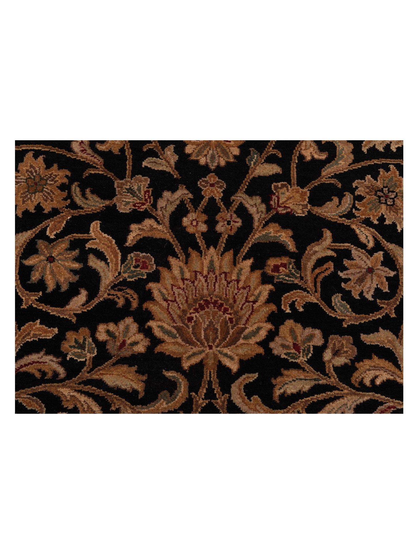 Javhera Black Black 8.7x11.8 Hand Knotted Rug