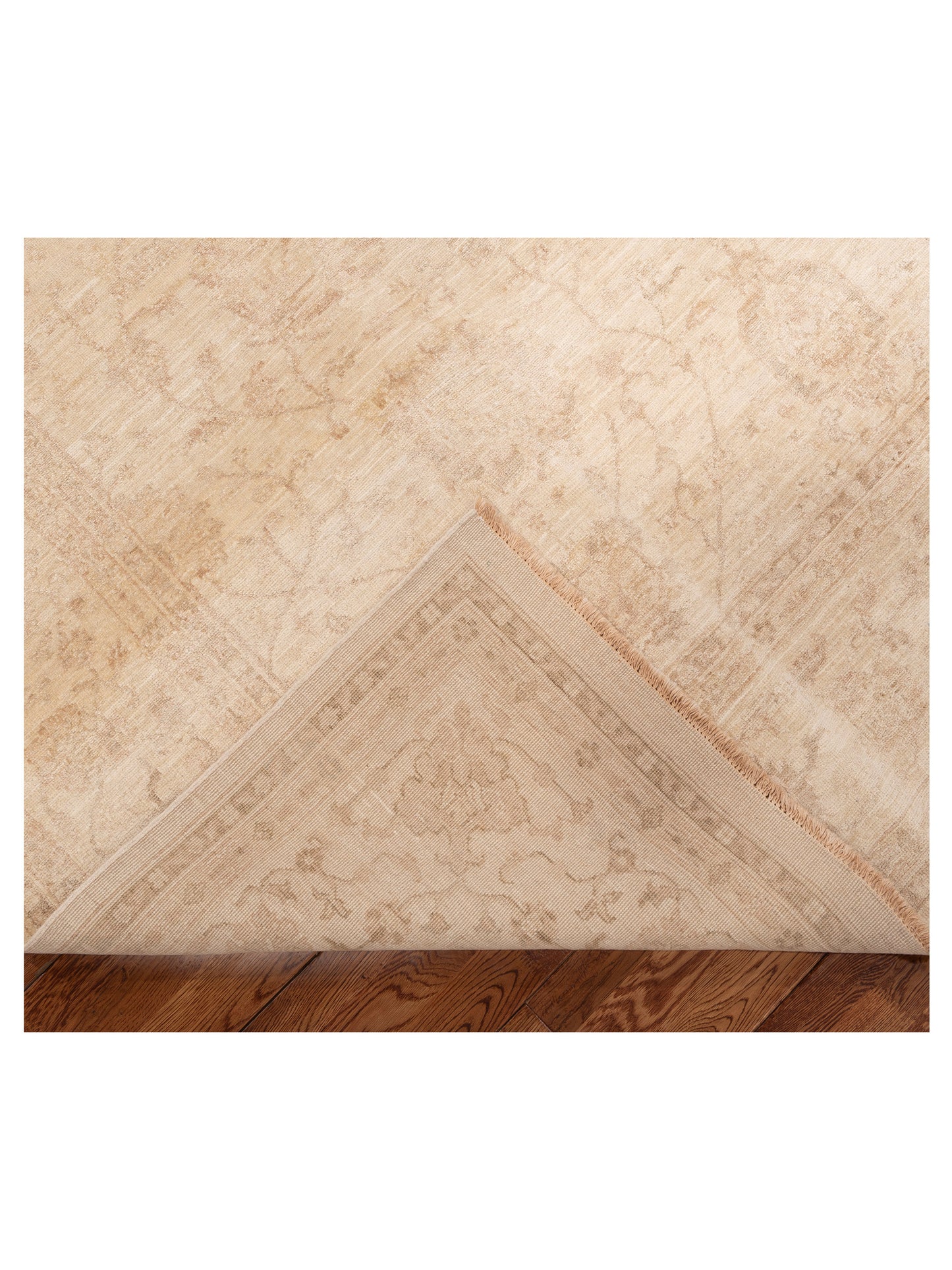 Lailora Ivory Ivory 7.10x9.9 Hand Knotted Rug