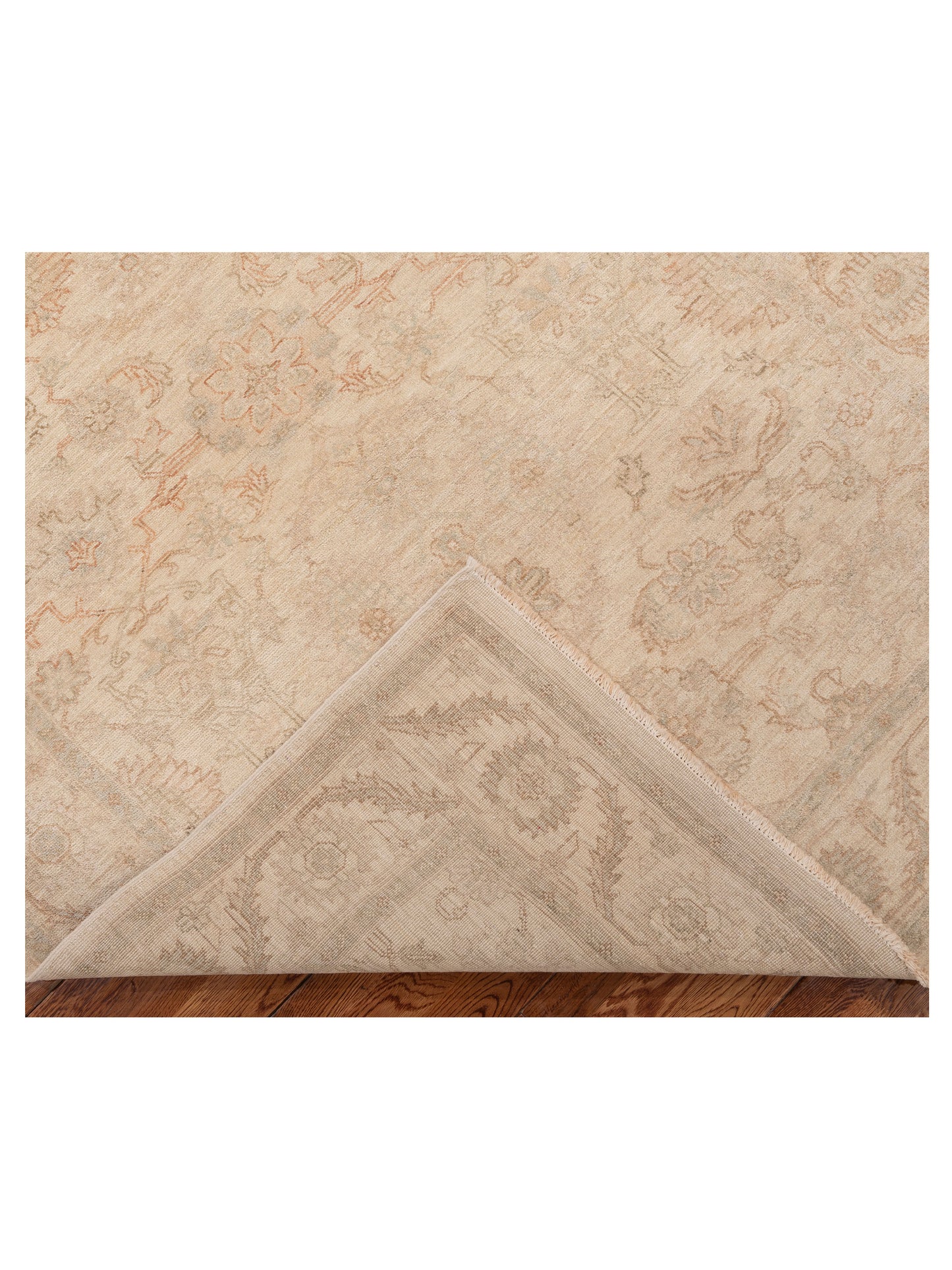 Lailora Ivory Ivory 4.11x6.9 Hand Knotted Rug