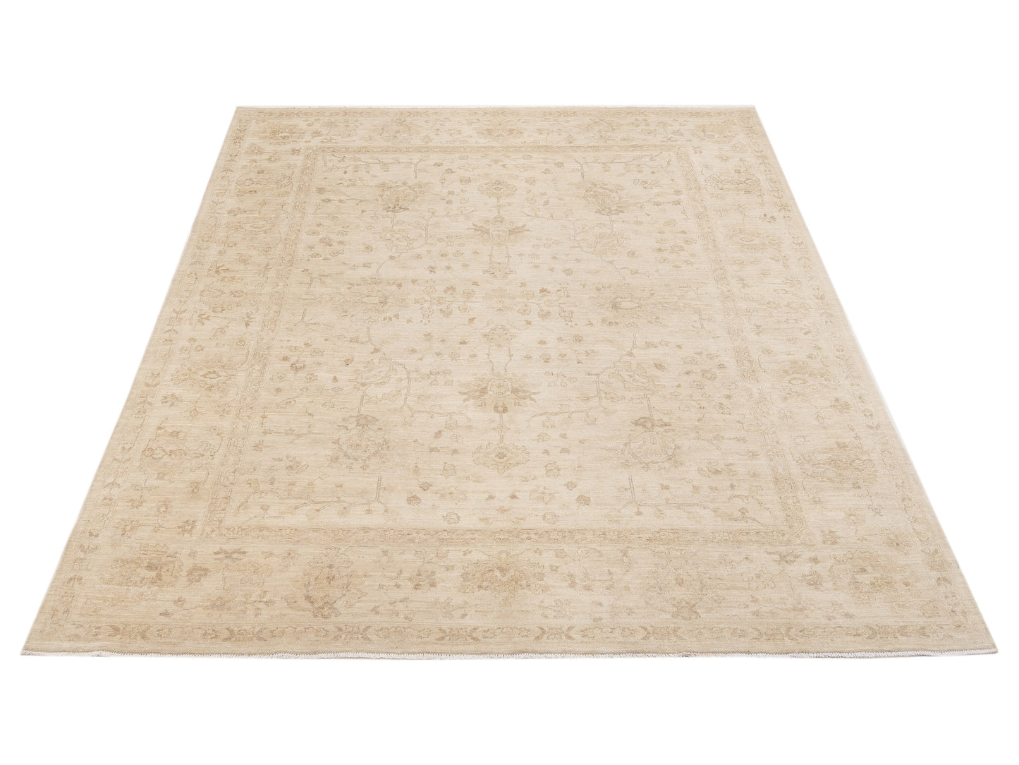 Lailora Ivory Beige 8.2x10.2 Hand Knotted Rug