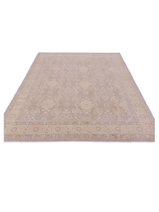 Lailora Brown Gold 8x10 Hand Knotted Rug