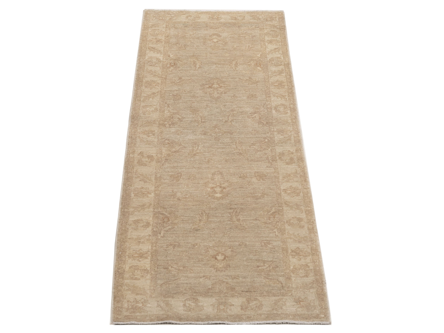 Sabira Blue Ivory 2.9x8.1 Hand Knotted Rug