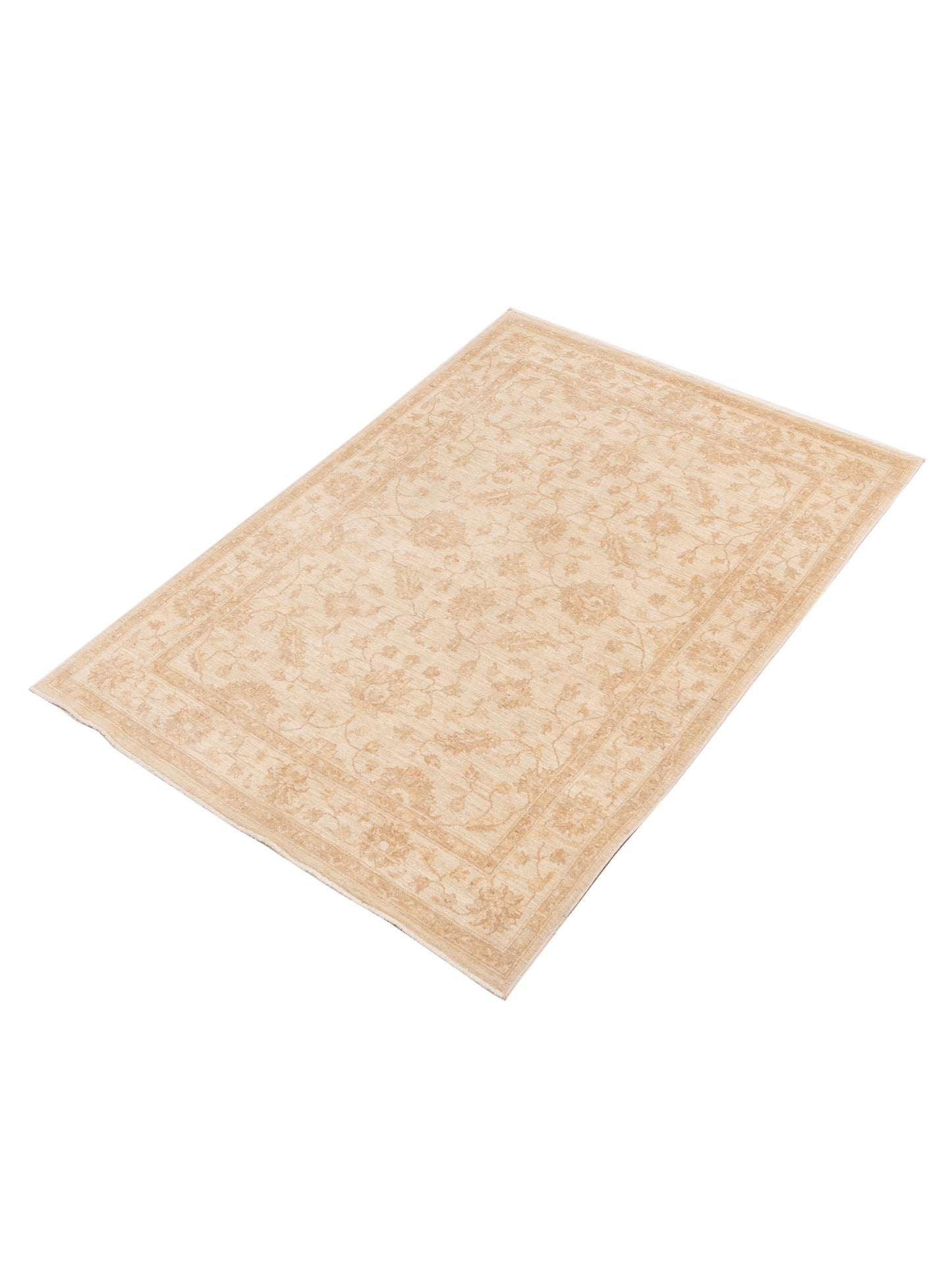 Sabira Beige 5x6.10 Hand Knotted Rug