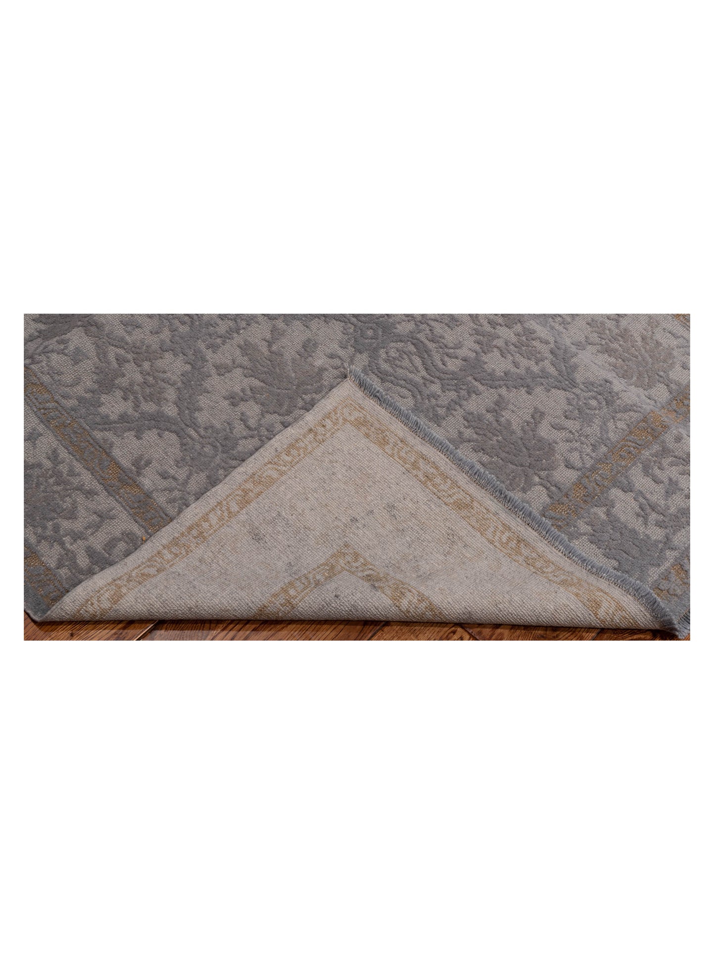 Rechromia Gray Gray 4.2x6.2 Hand Knotted Rug